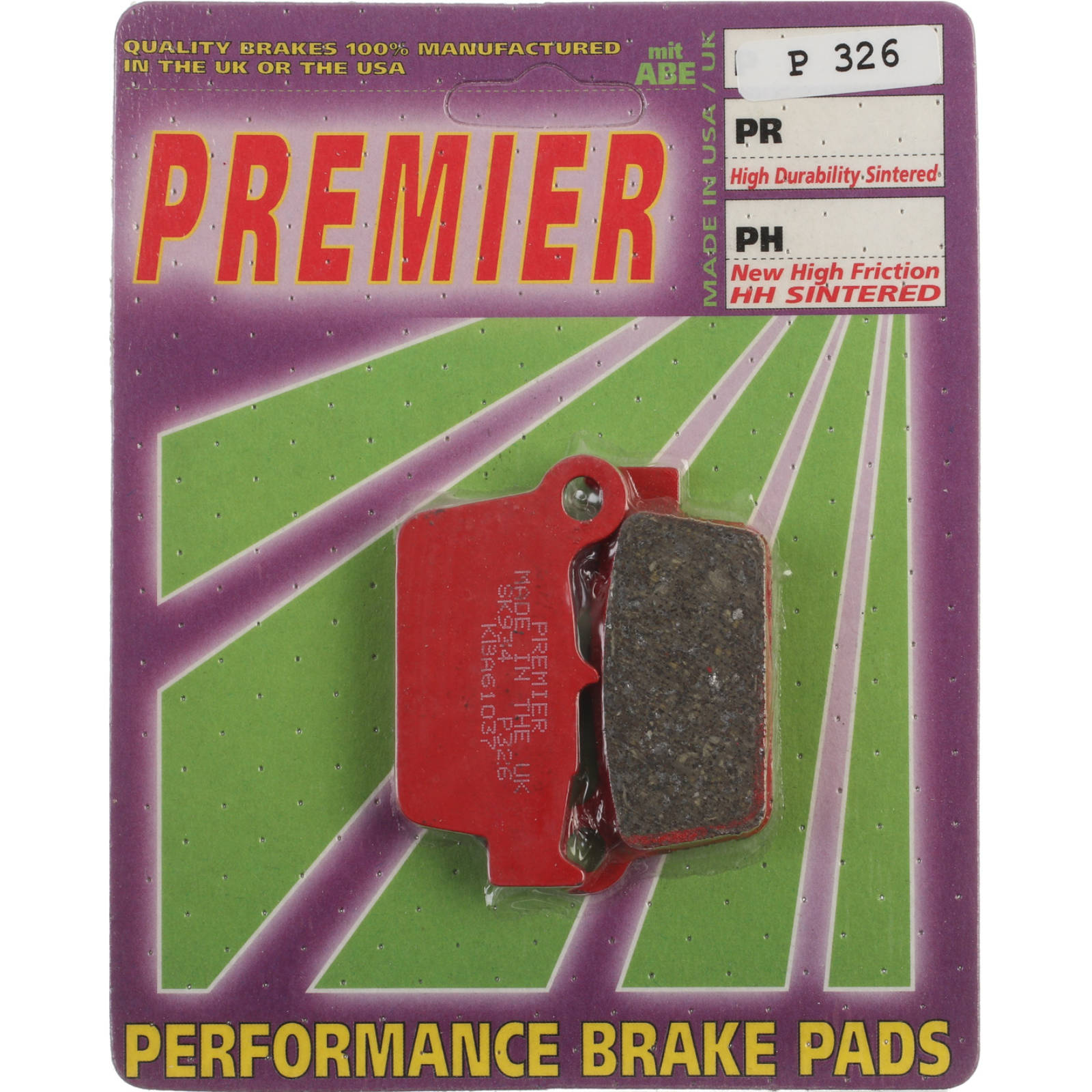 New PREMIER Brake Pads - P Organic Standard #PBP326