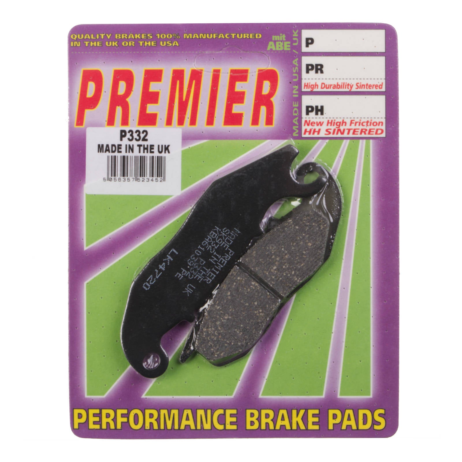 New PREMIER Brake Pads - P Organic Standard #PBP332