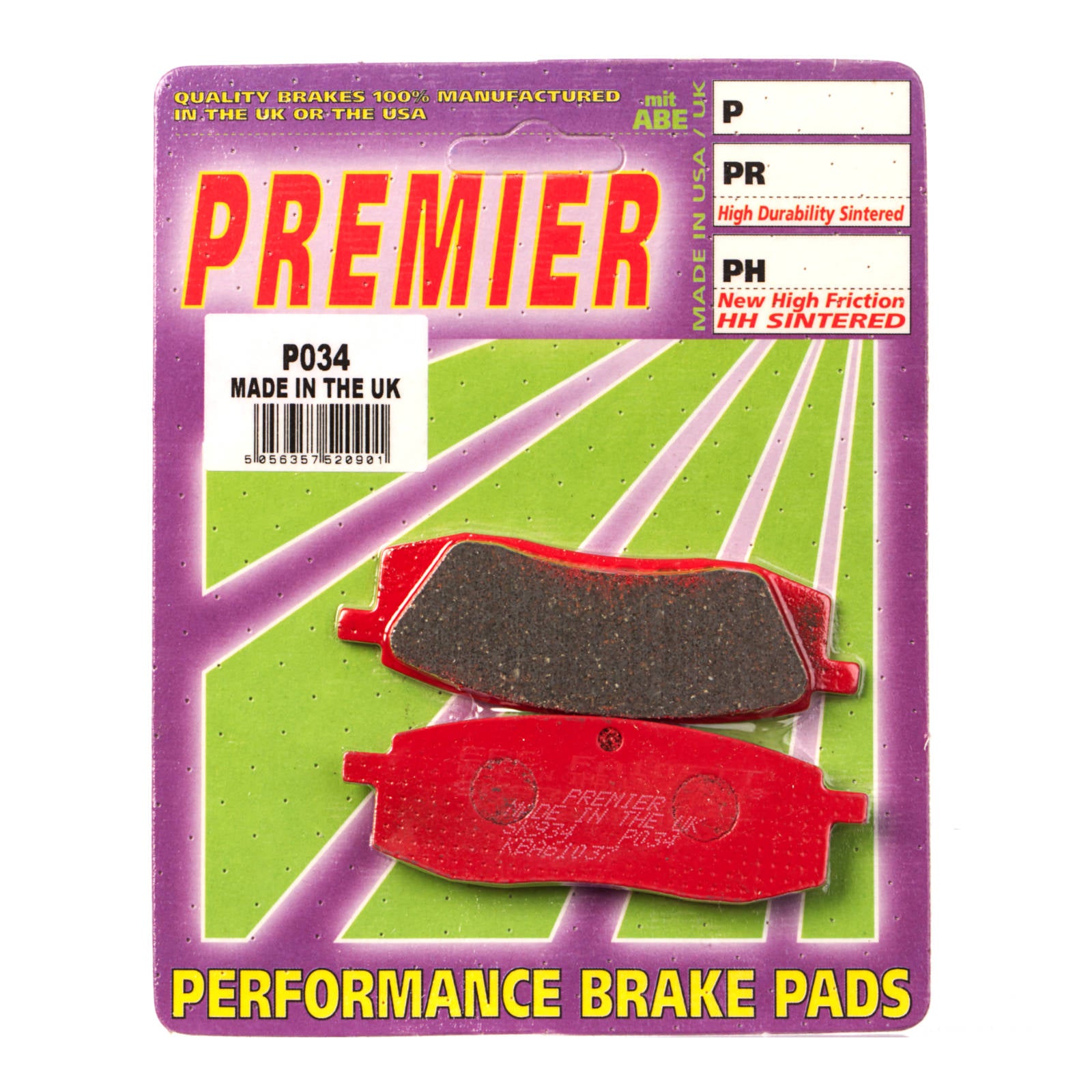 New PREMIER Brake Pads - P Organic Standard #PBP34