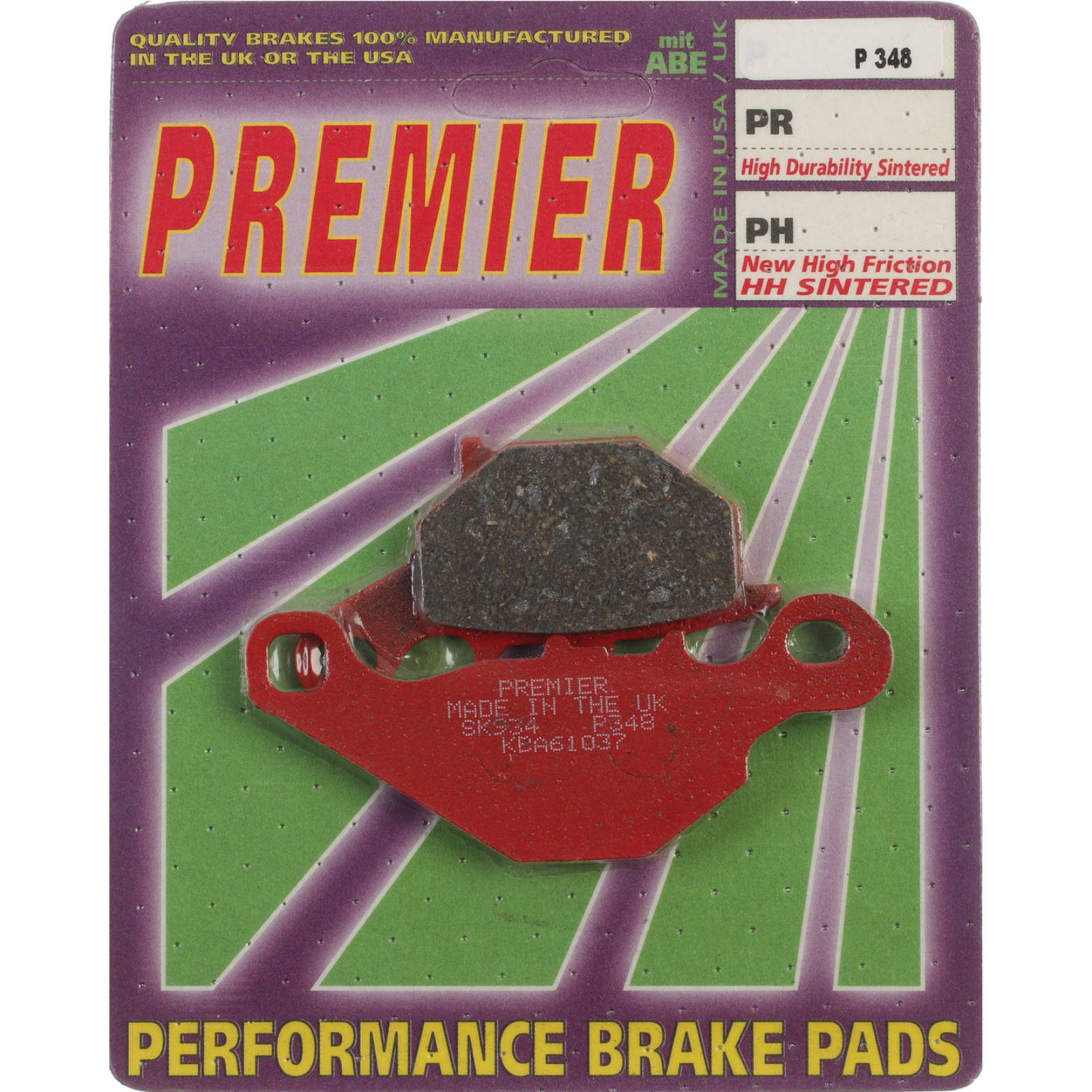 New PREMIER Brake Pads - P Organic Standard #PBP348