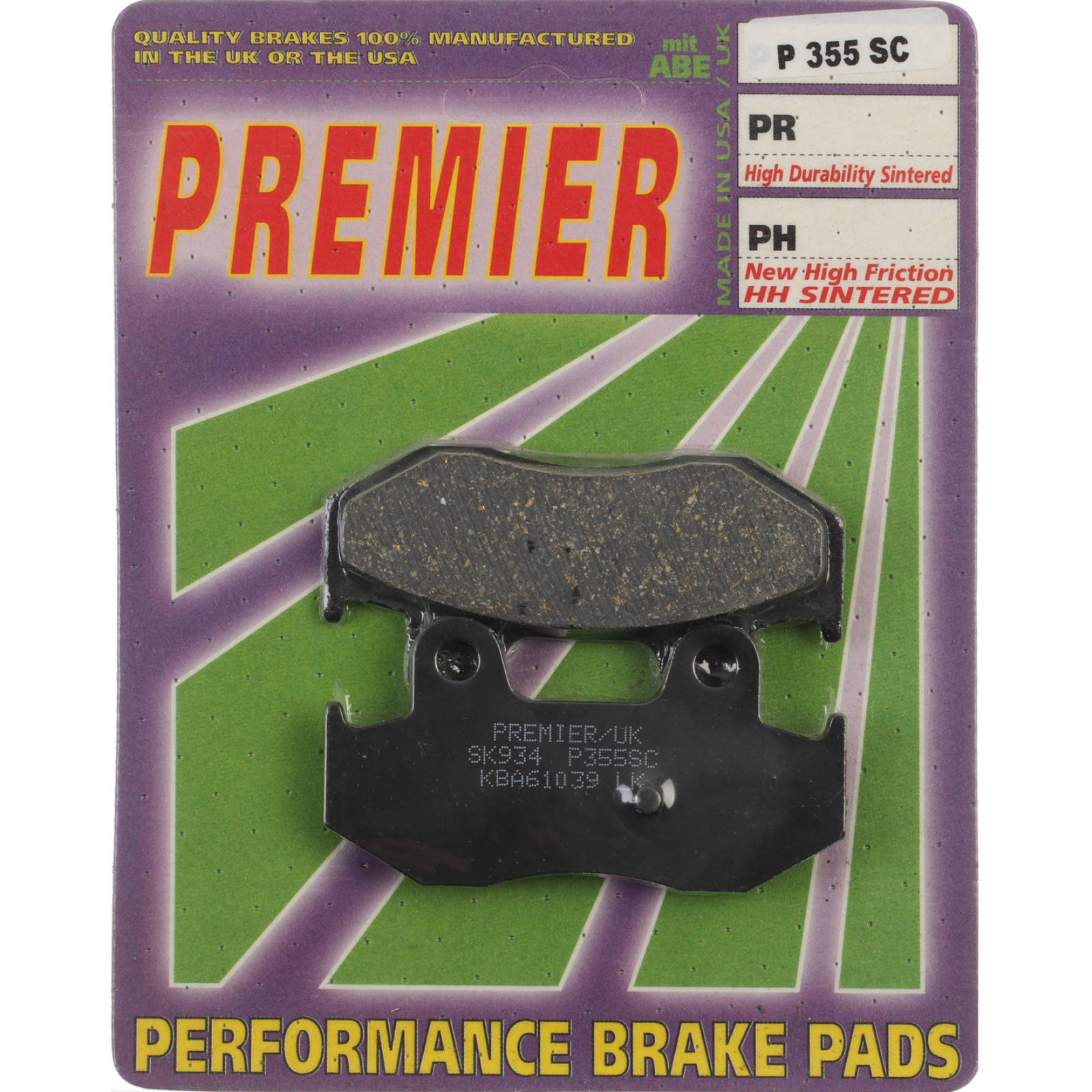 New PREMIER Brake Pads - P Organic Standard #PBP355