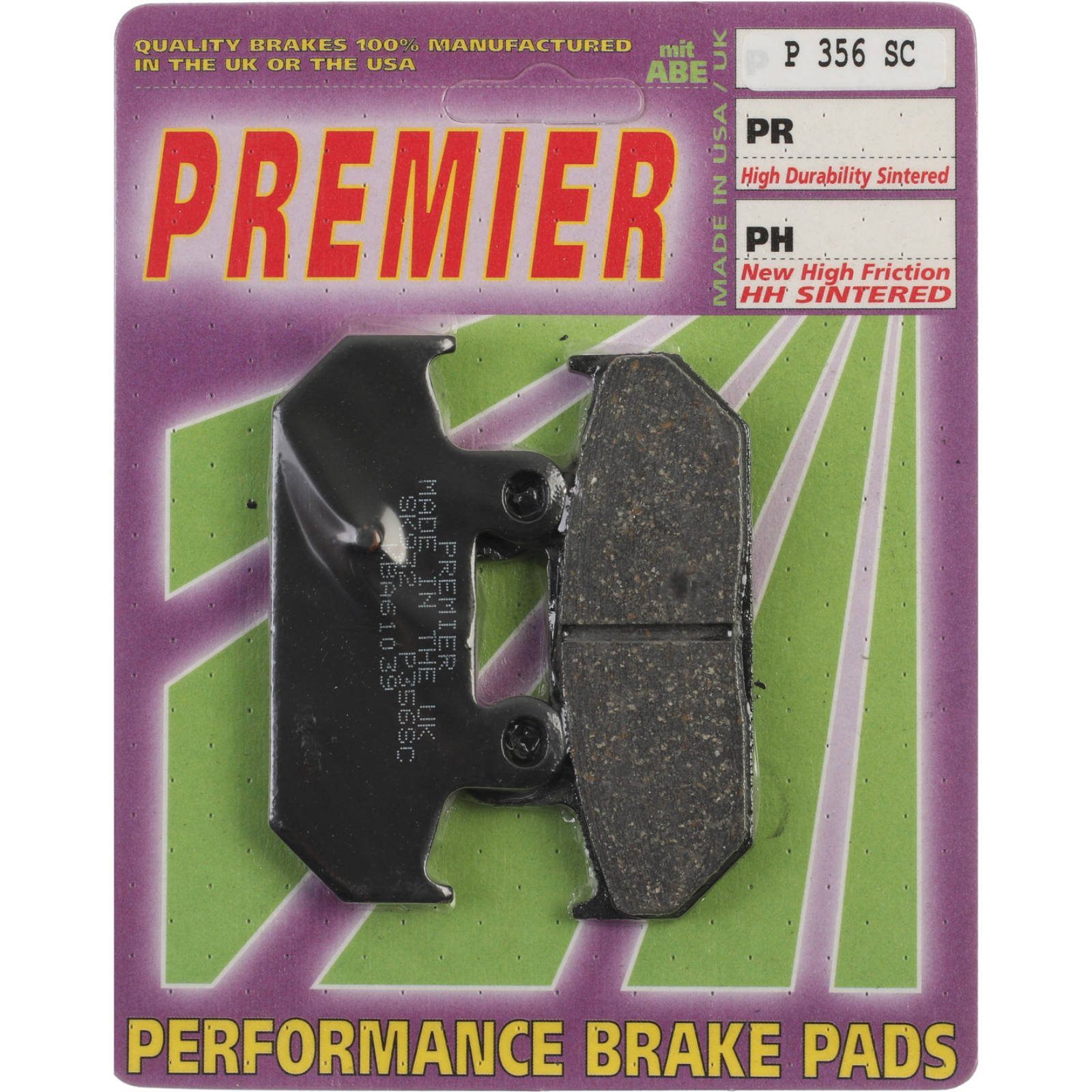New PREMIER Brake Pads - P Organic Standard #PBP356