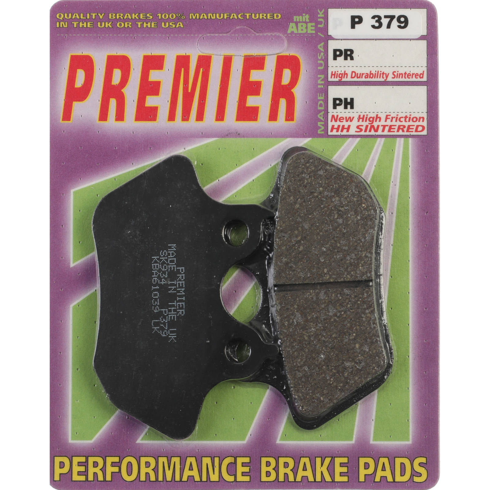 New PREMIER Brake Pads - P Organic Standard #PBP379