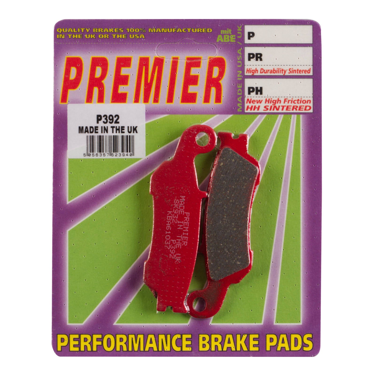 New PREMIER Brake Pads - P Organic Standard #PBP392