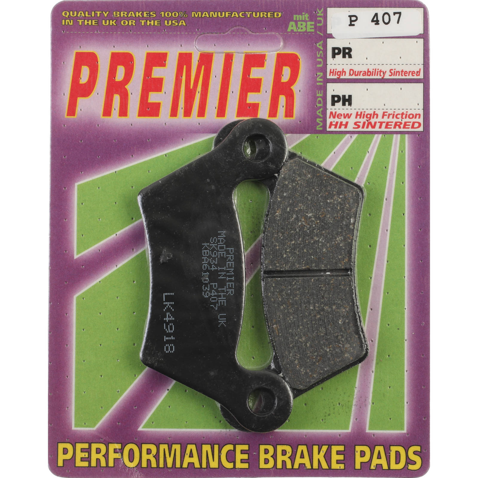 New PREMIER Brake Pads - P Organic Standard #PBP407