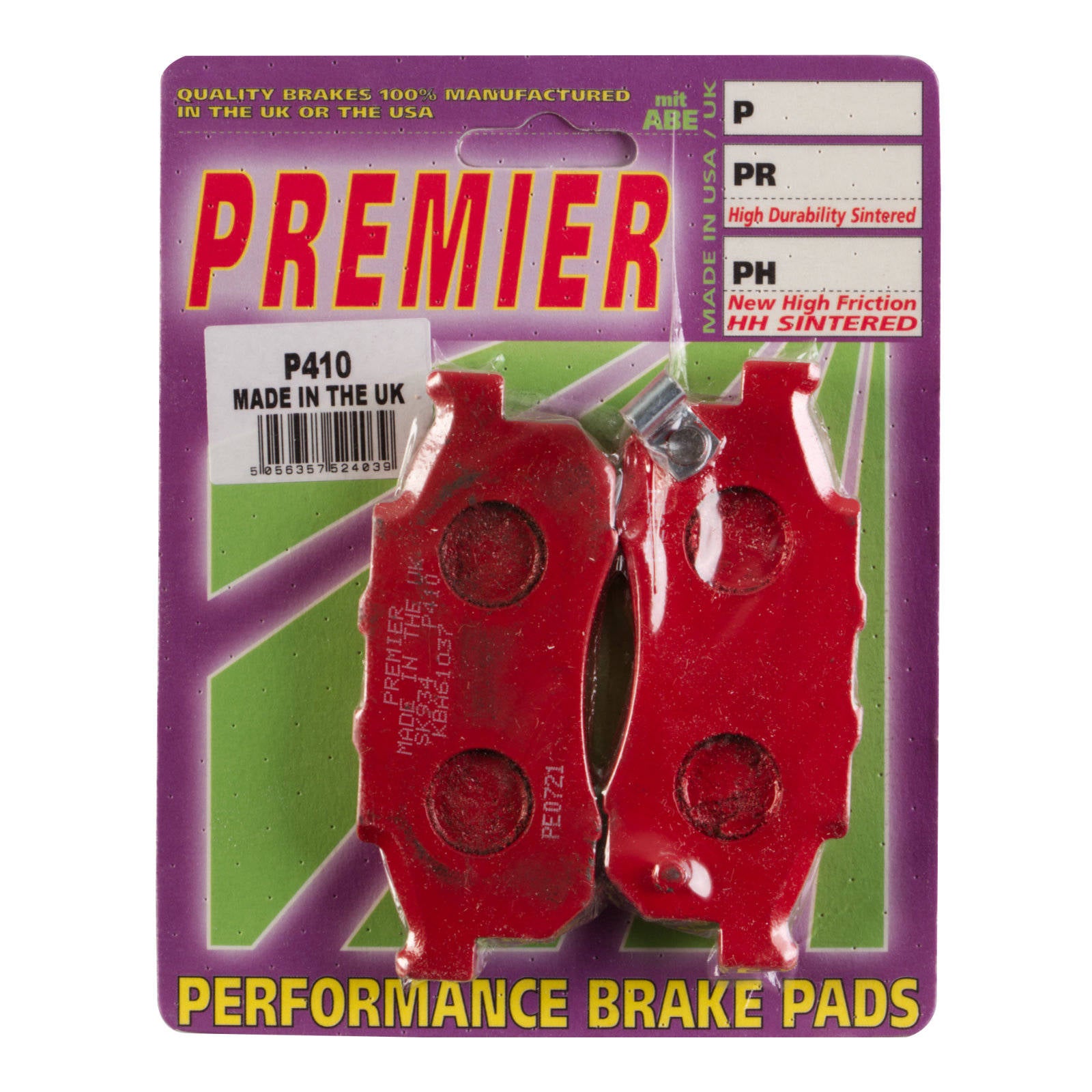 New PREMIER Brake Pads - P Organic Standard #PBP410