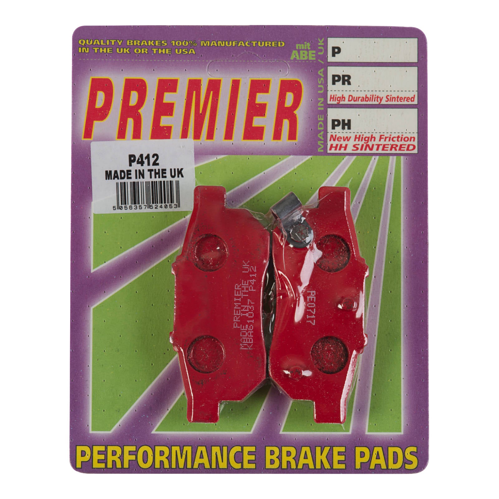 New PREMIER Brake Pads - P Organic Standard #PBP412