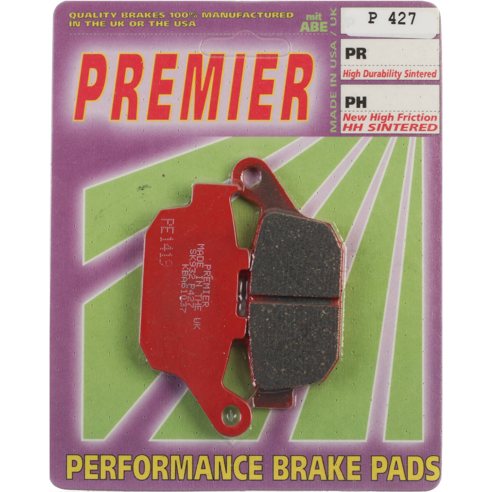 New PREMIER Brake Pads - P Organic Standard #PBP427