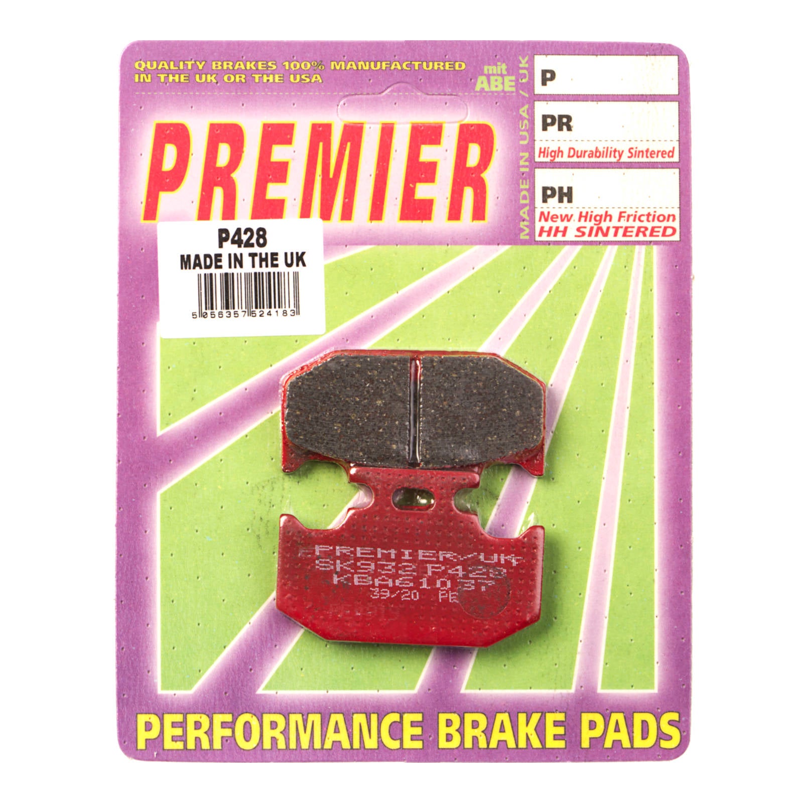 New PREMIER Brake Pads - P Organic Standard #PBP428