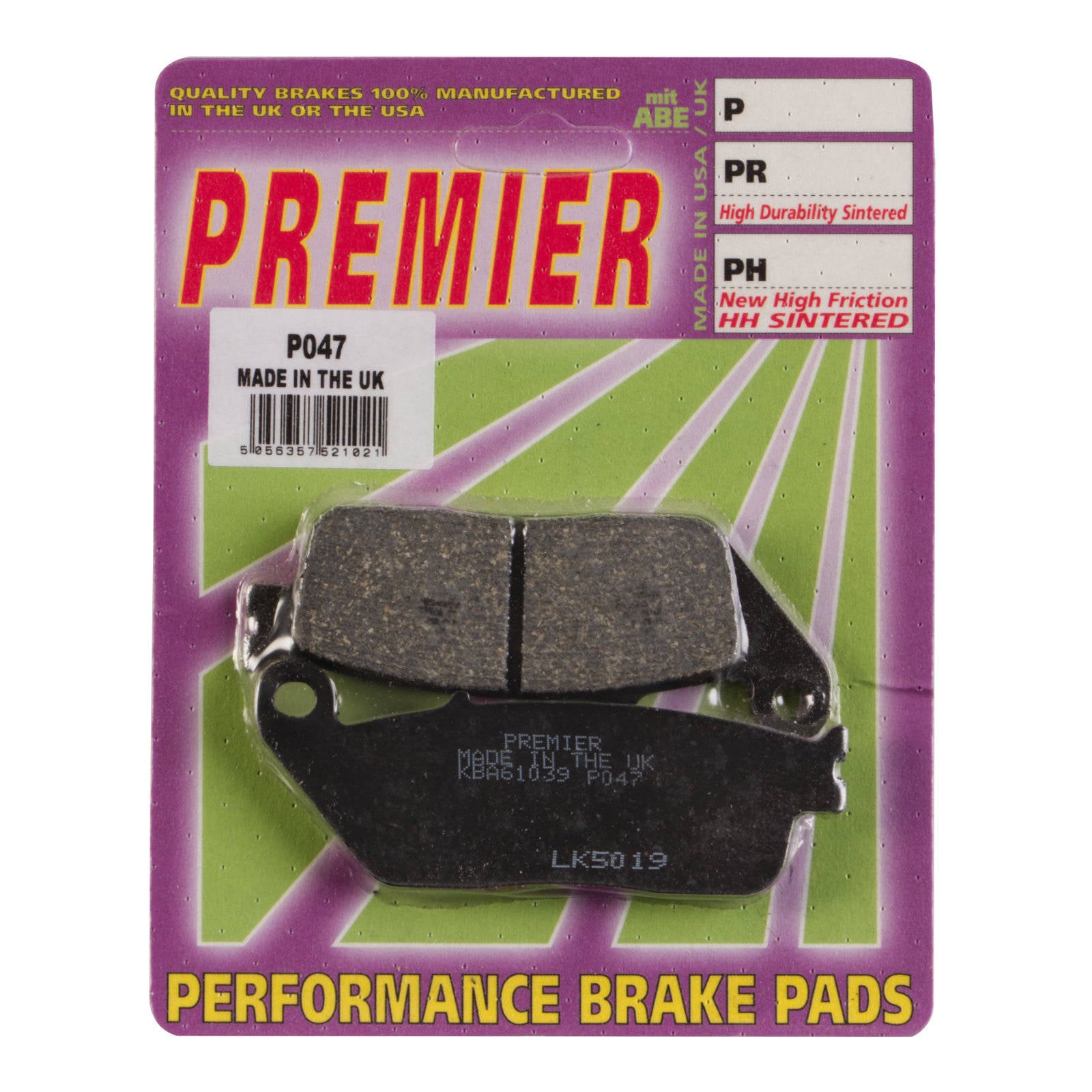 New PREMIER Brake Pads - P Organic Standard #PBP47
