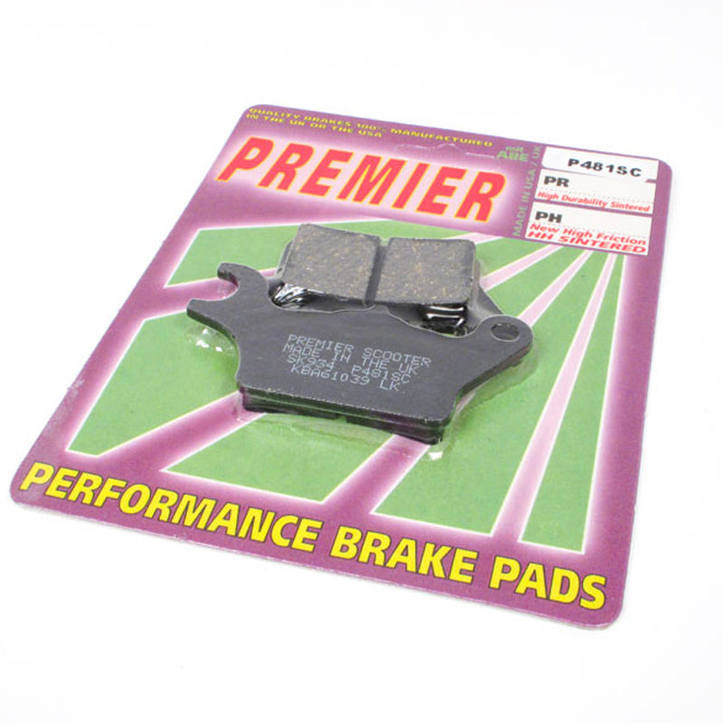 New PREMIER Brake Pads - P-Sc Organic Scooter #PBP481SC