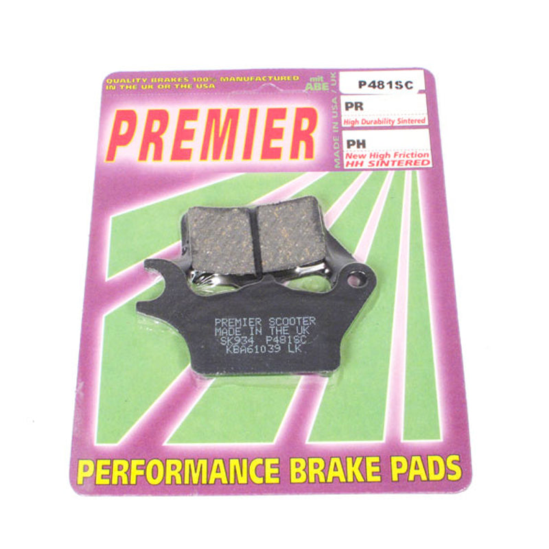 New PREMIER Brake Pads - P-Sc Organic Scooter #PBP481SC