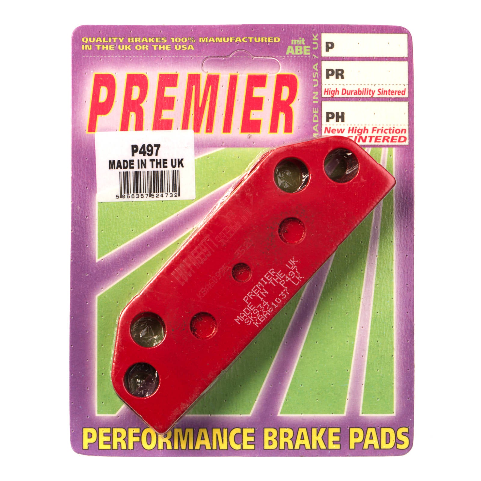 New PREMIER Brake Pads - P Organic Standard #PBP497