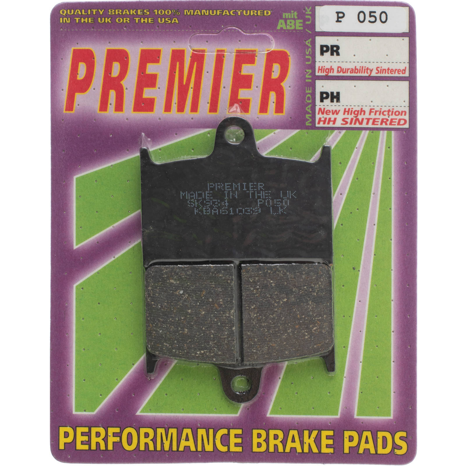 New PREMIER Brake Pads - P Organic Standard #PBP50
