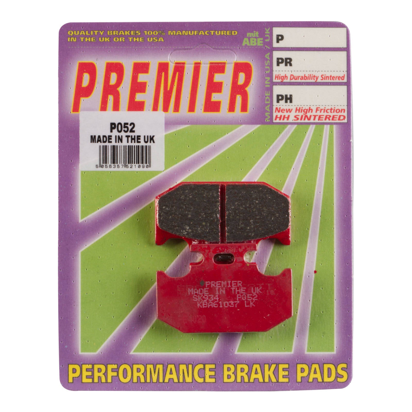 New PREMIER Brake Pads - P Organic Standard #PBP52