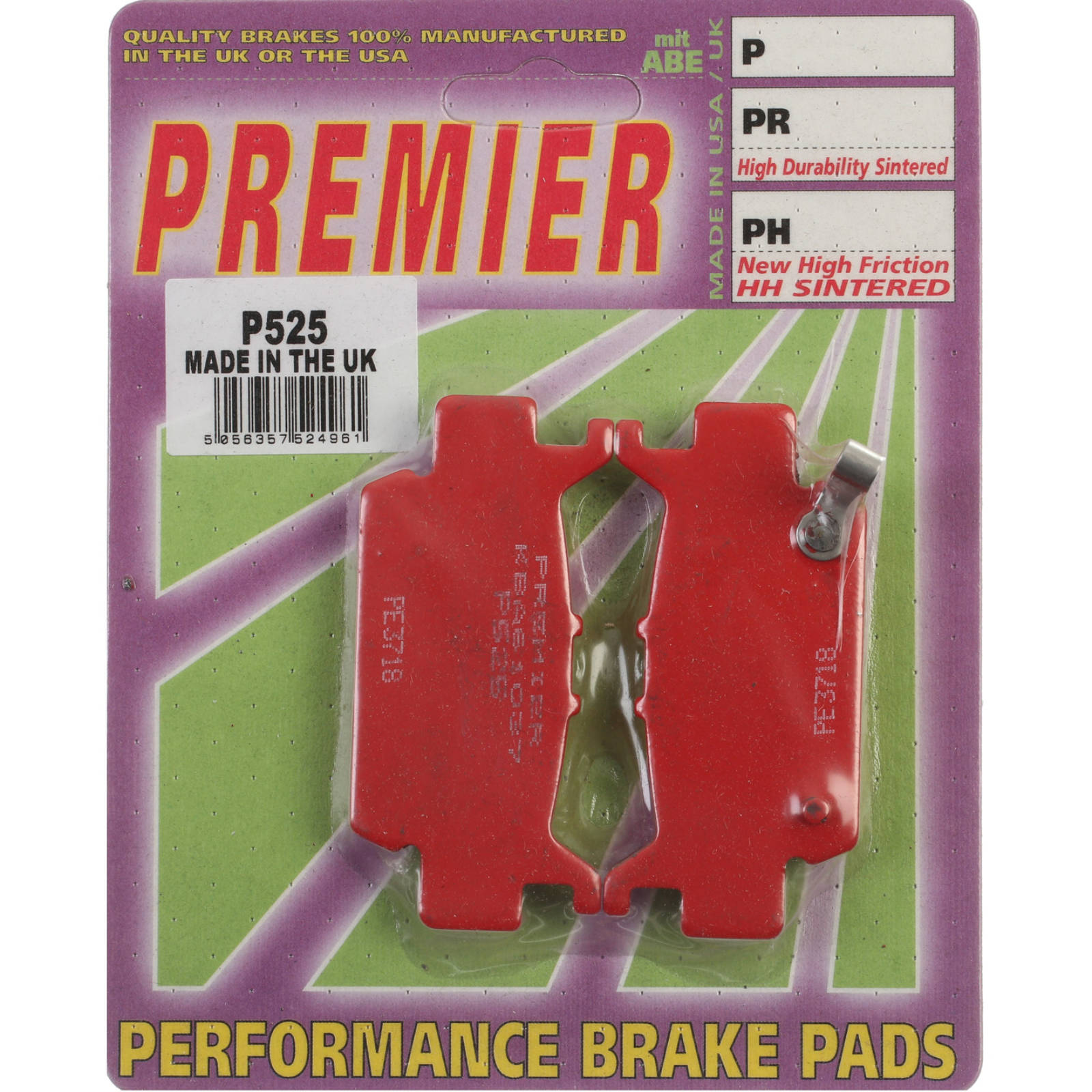 New PREMIER Brake Pads - P Organic Standard #PBP525
