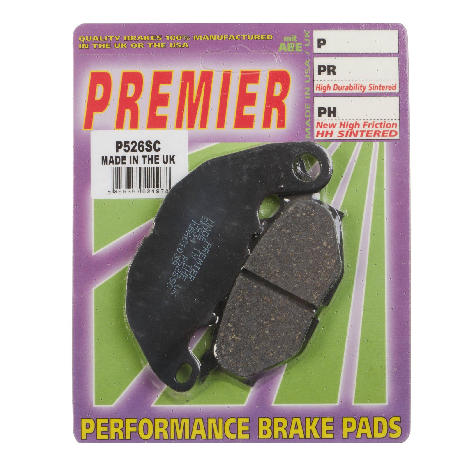 New PREMIER Brake Pads - P-Sc Organic Scooter #PBP526SC