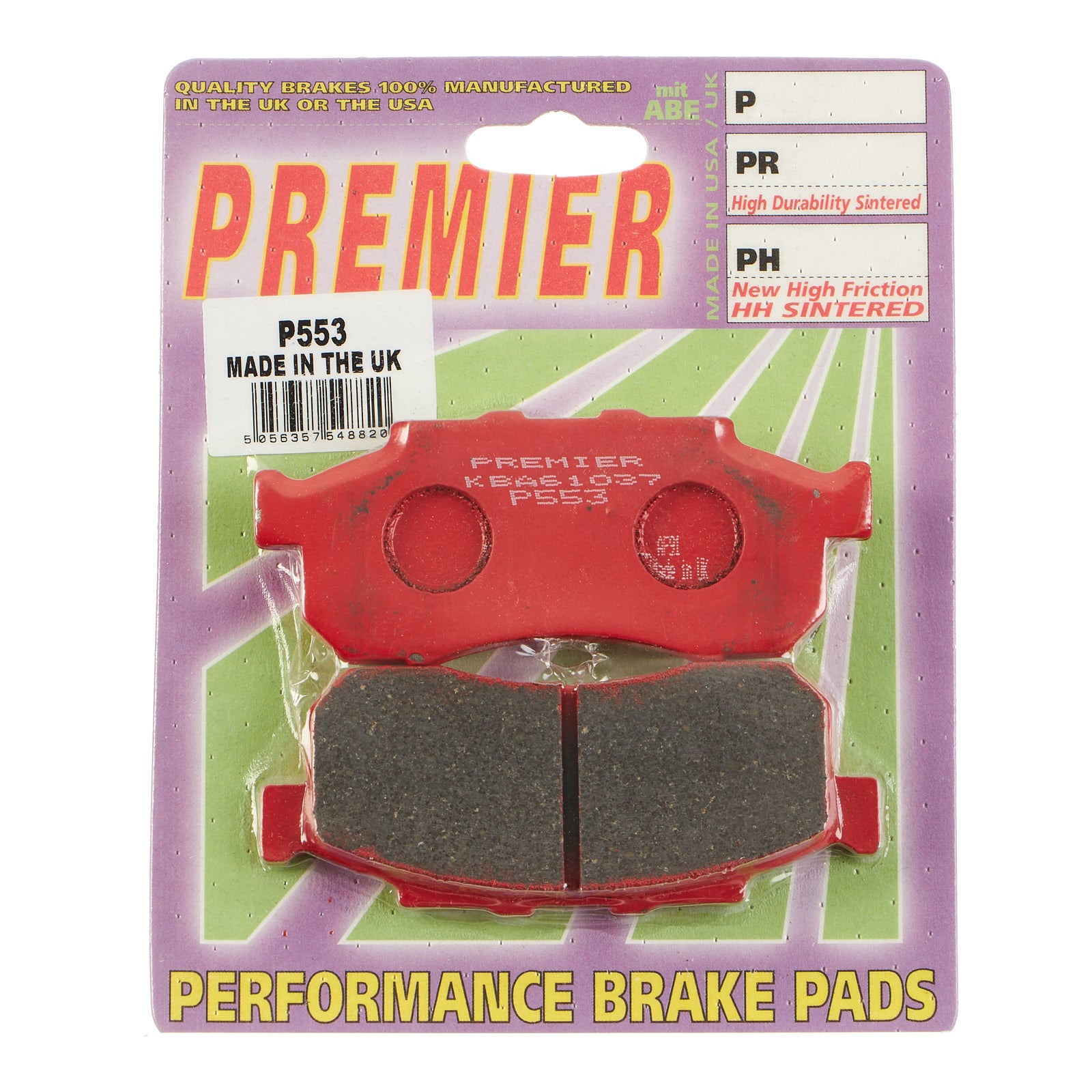 New PREMIER Brake Pads - P Organic Standard #PBP553