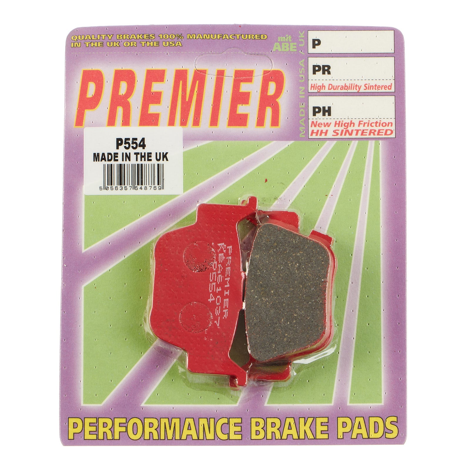 New PREMIER Brake Pads - P Organic Standard #PBP554