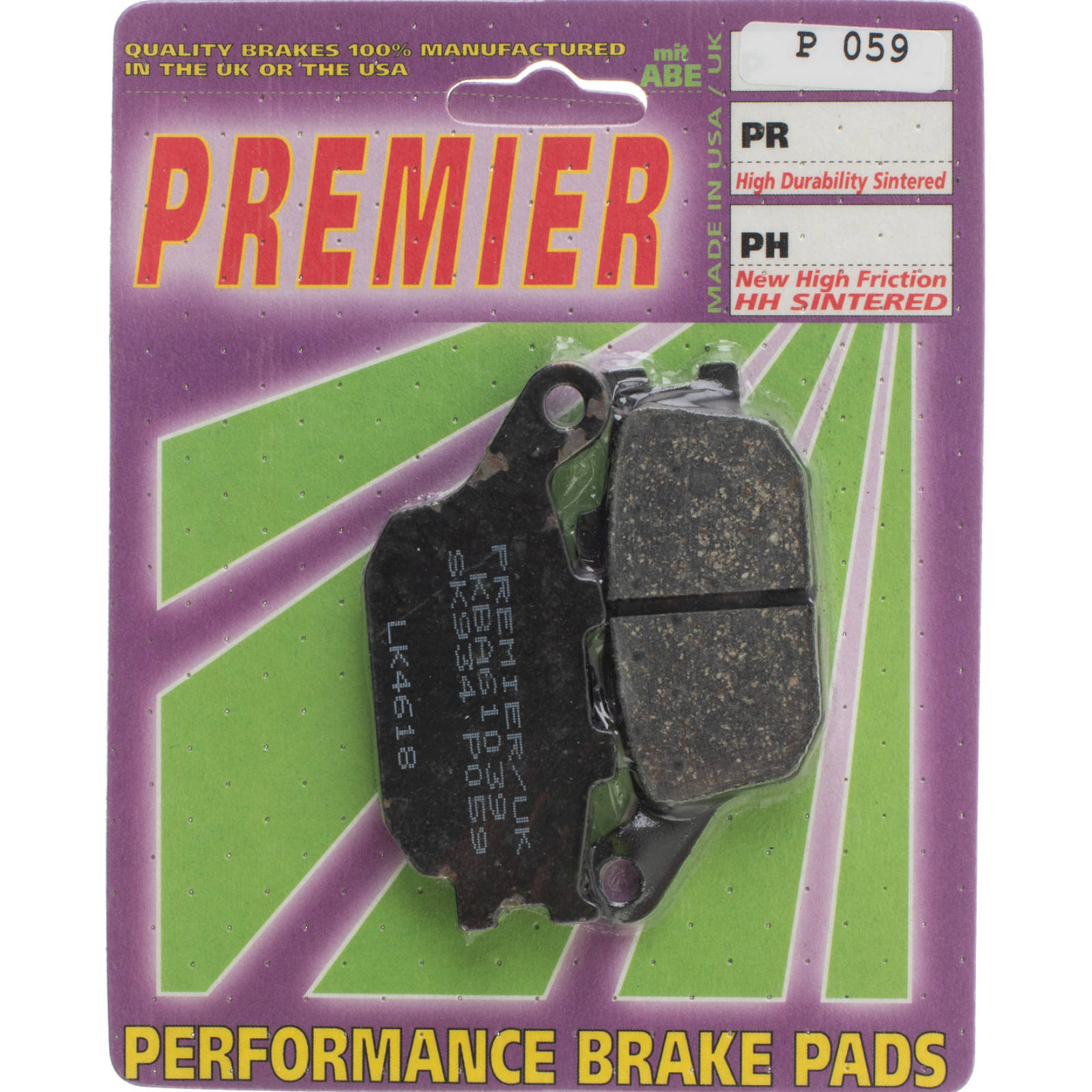 New PREMIER Brake Pads - P Organic Standard #PBP59