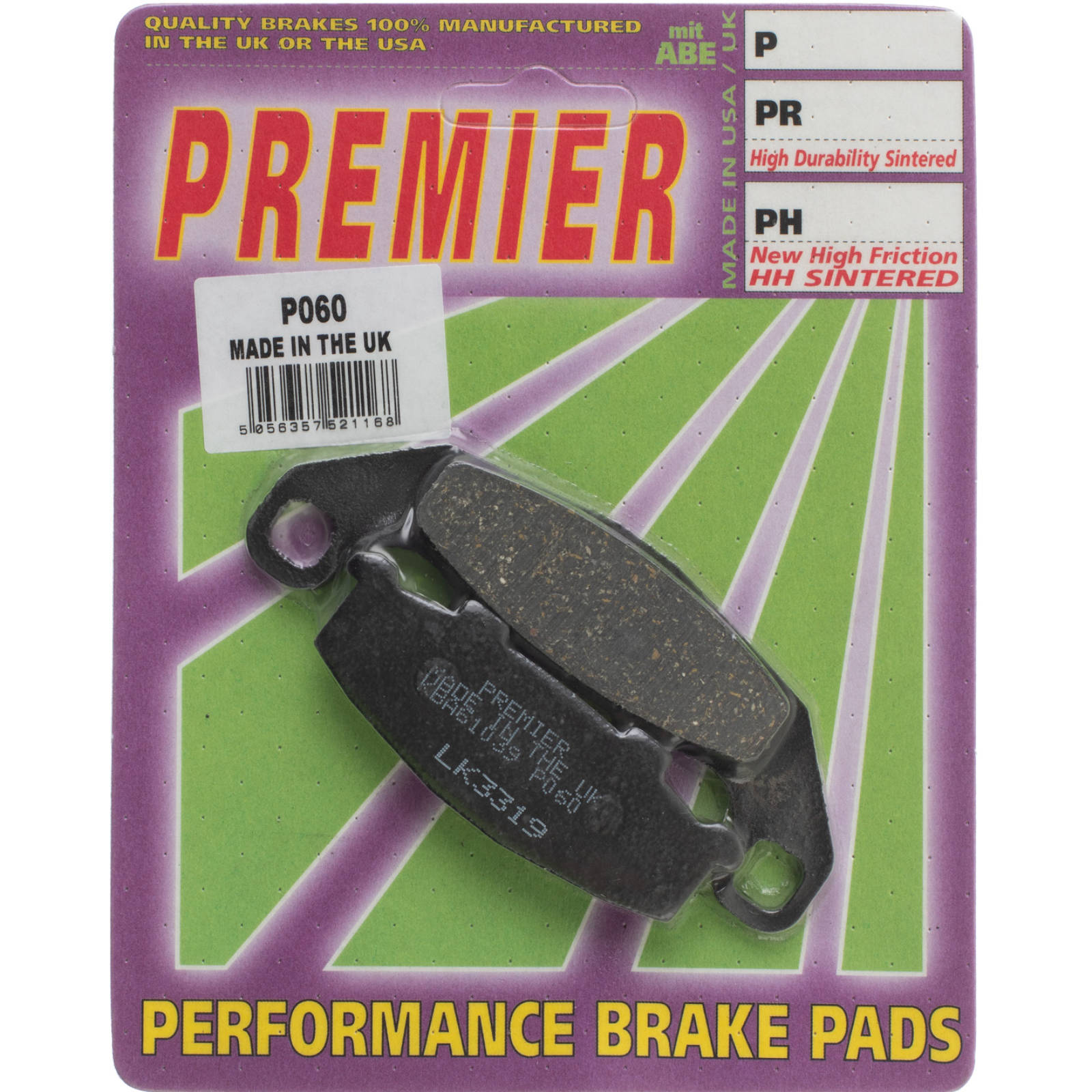 New PREMIER Brake Pads - P Organic Standard #PBP60