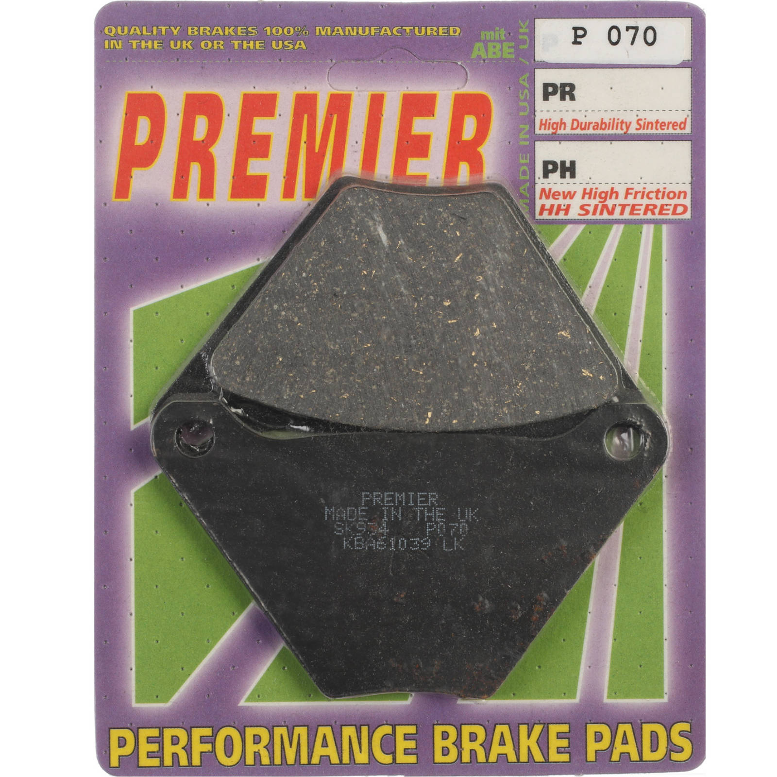 New PREMIER Brake Pads - P Organic Standard #PBP70