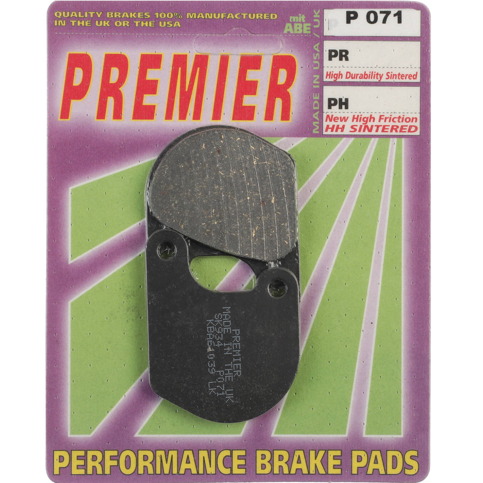 New PREMIER Brake Pads - P Organic Standard #PBP71