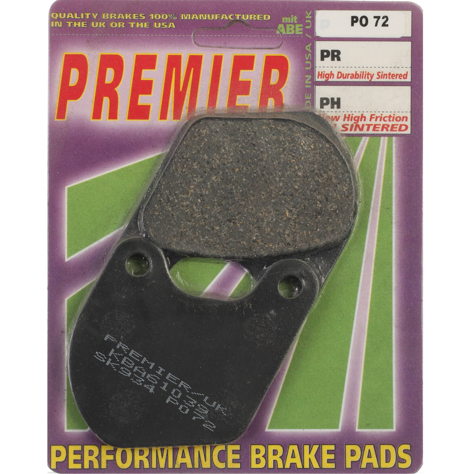 New PREMIER Brake Pads - P Organic Standard #PBP72