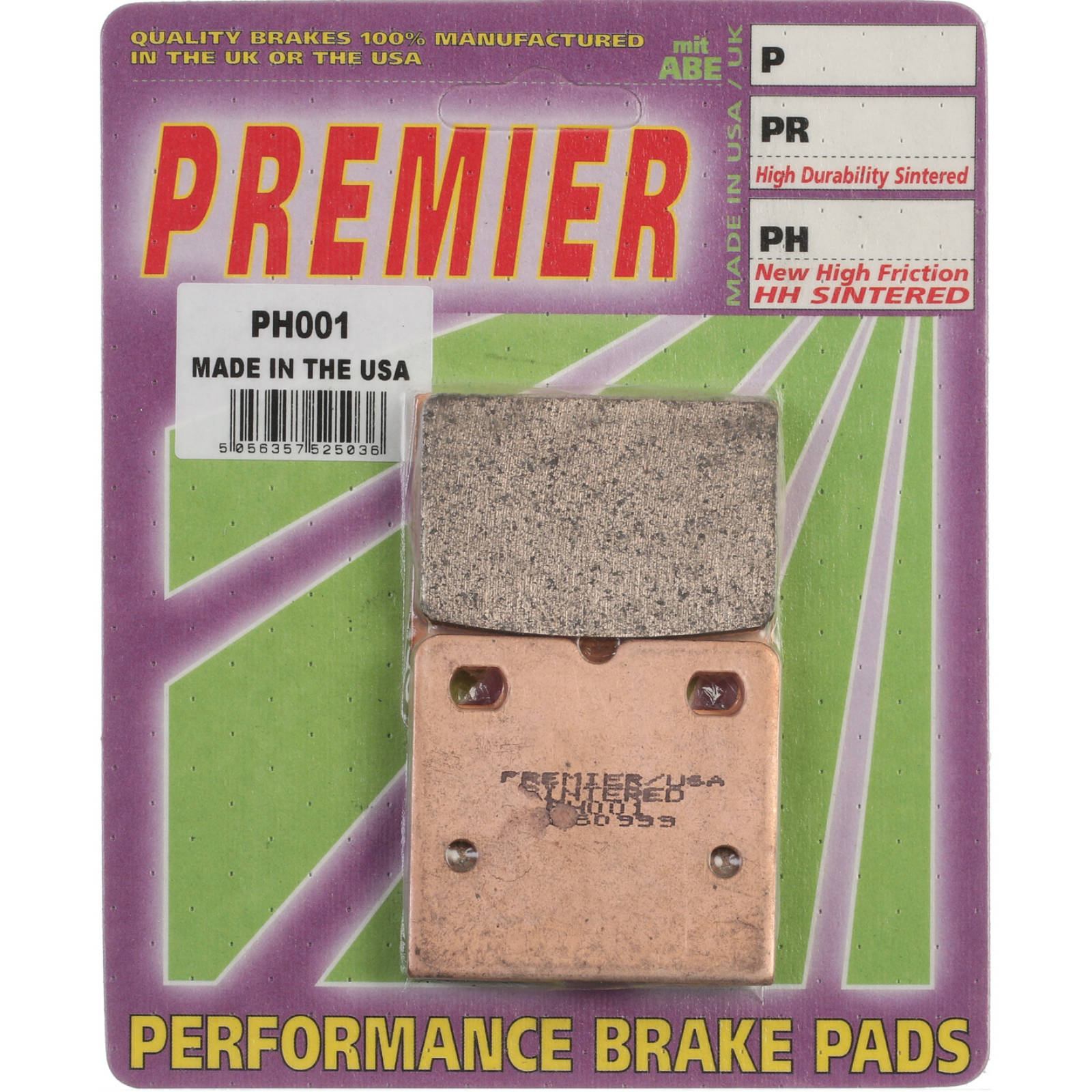 New PREMIER Brake Pad - PH Street Sintered (GF081S3) #PBPH01