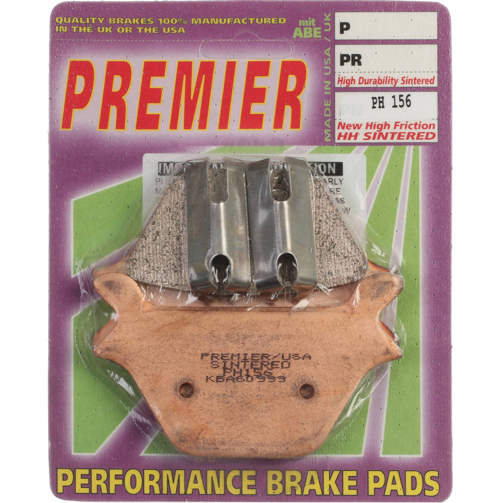 New PREMIER Brake Pad - PH Street Sintered (GF056S3) #PBPH156