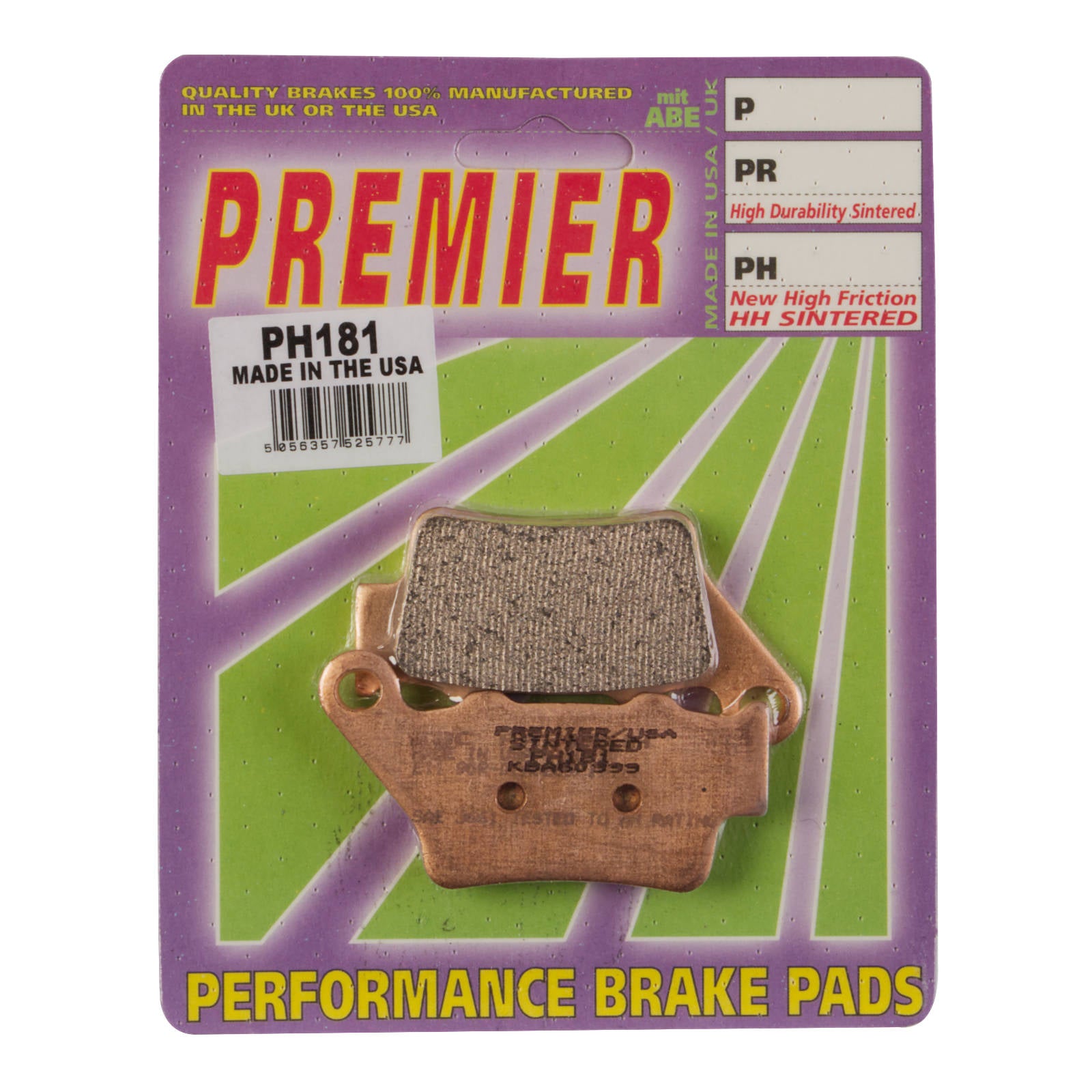 New PREMIER Brake Pads - PH Street Sintered #PBPH181