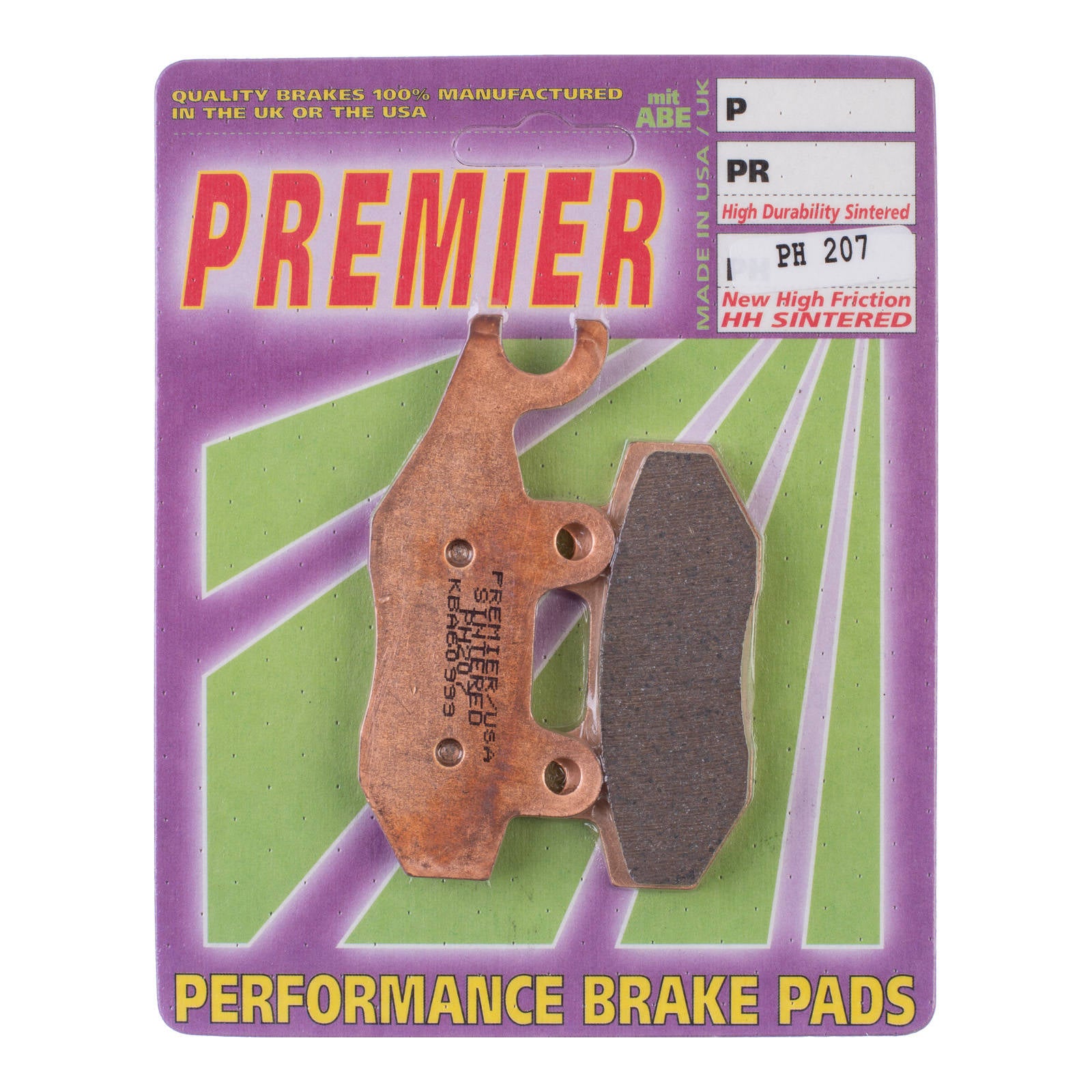New PREMIER Brake Pad - PH Street Sintered (GF332S3) #PBPH207