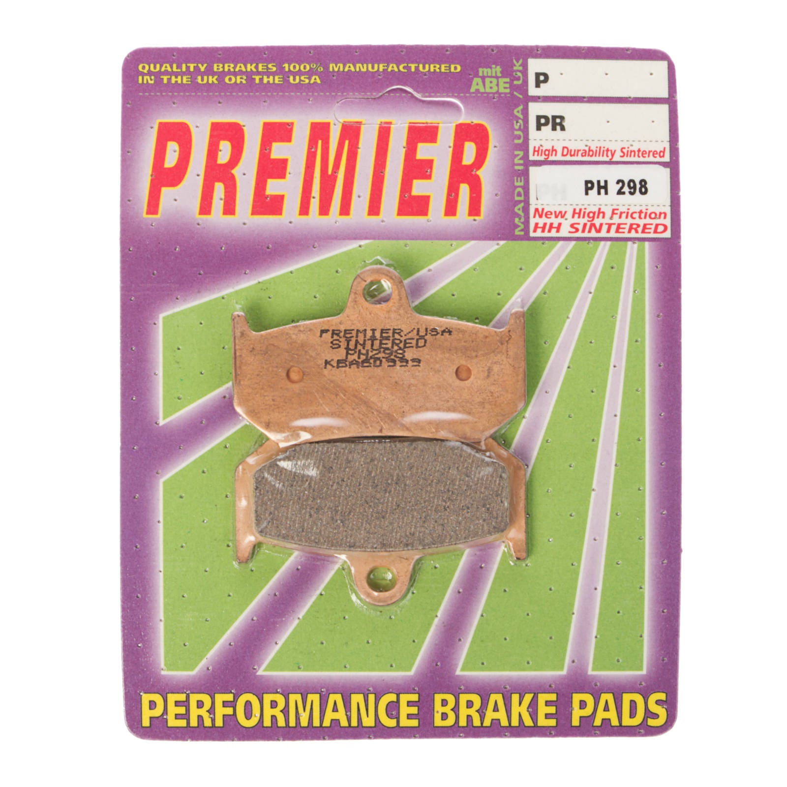 New PREMIER Brake Pad - PH Street Sintered (GF235S3) #PBPH298