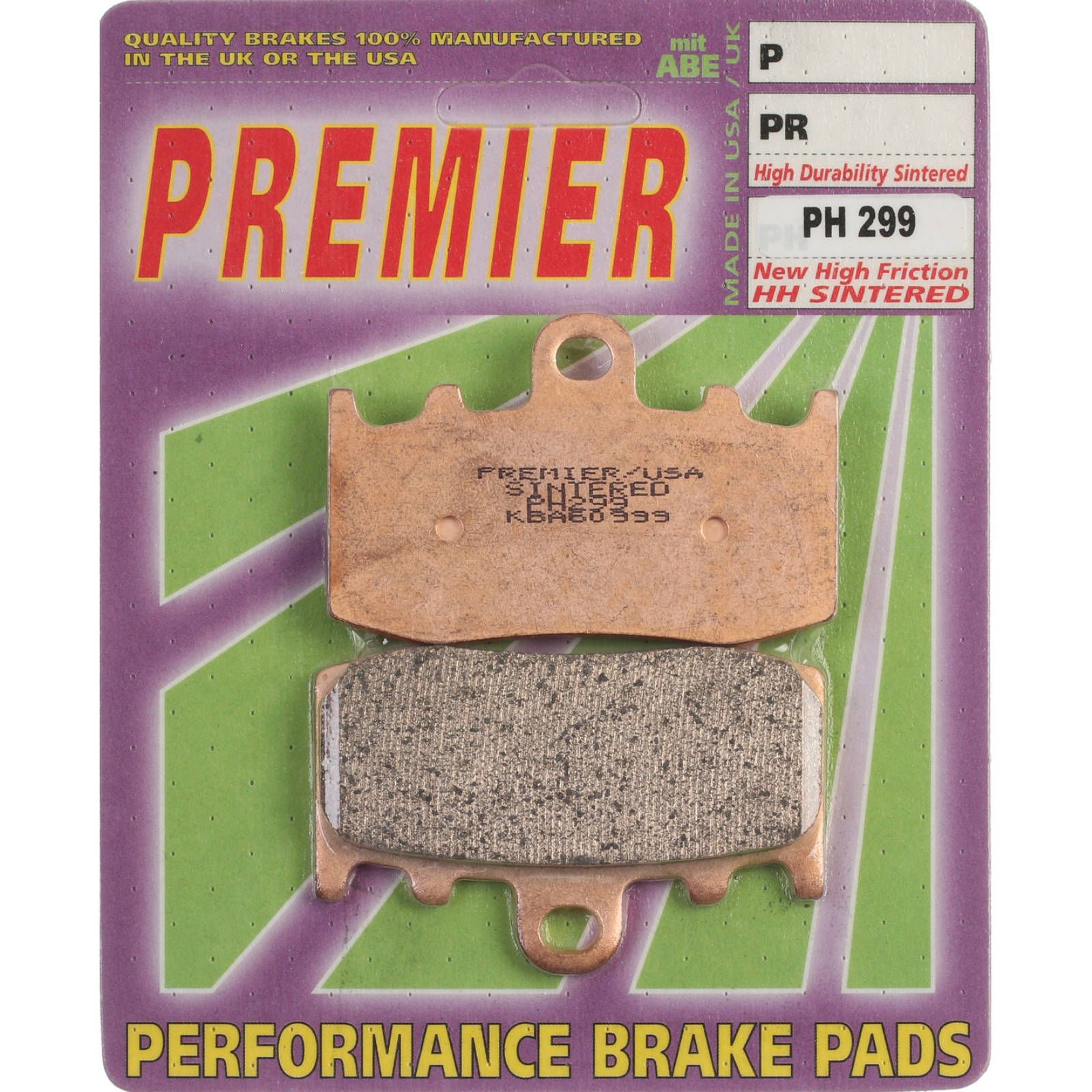 New PREMIER Brake Pad - PH Street Sintered (GF196S3) #PBPH299