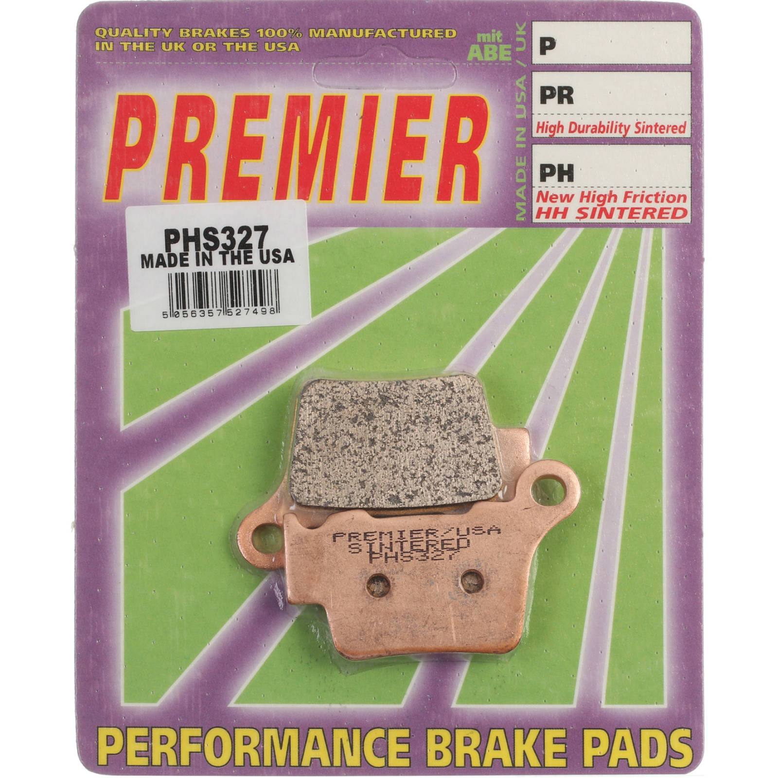 New PREMIER Brake Pads - PH Street Sintered #PBPH327