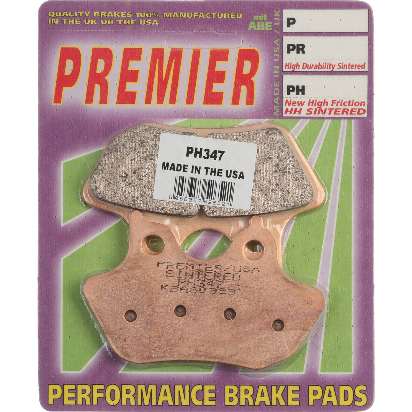 New PREMIER Brake Pad - PH Street Sintered (GF181S3) #PBPH347