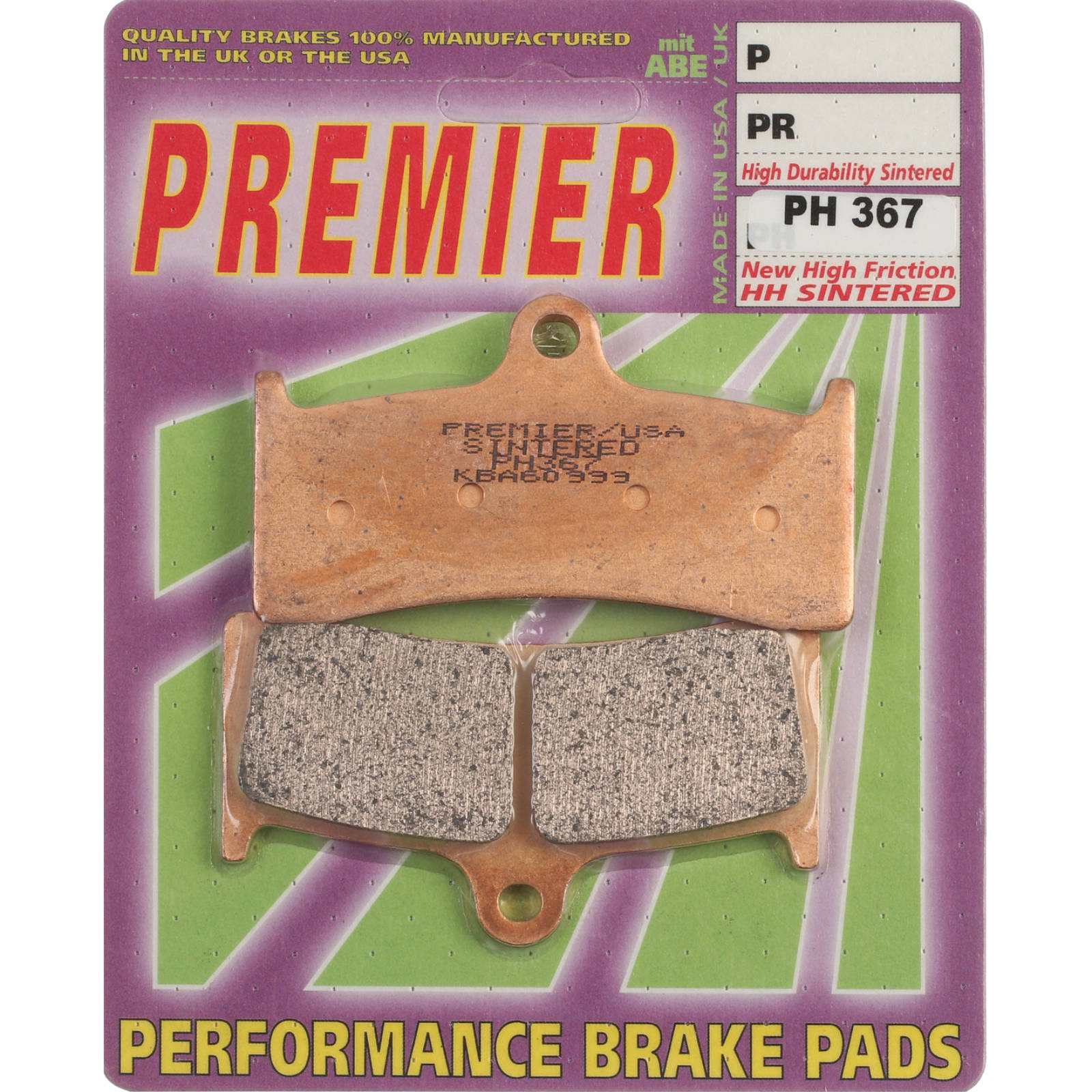 New PREMIER Brake Pads - PH Street Sintered #PBPH367