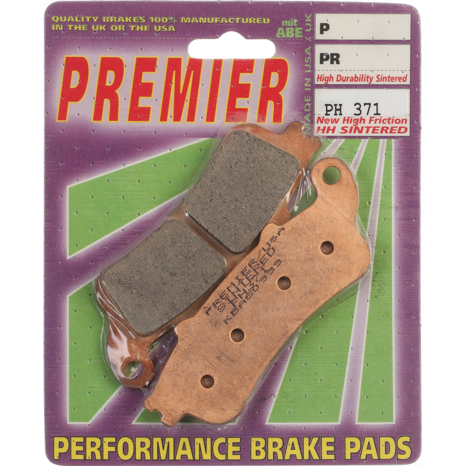 New PREMIER Brake Pad - PH Street Sintered (GF327S3) #PBPH371