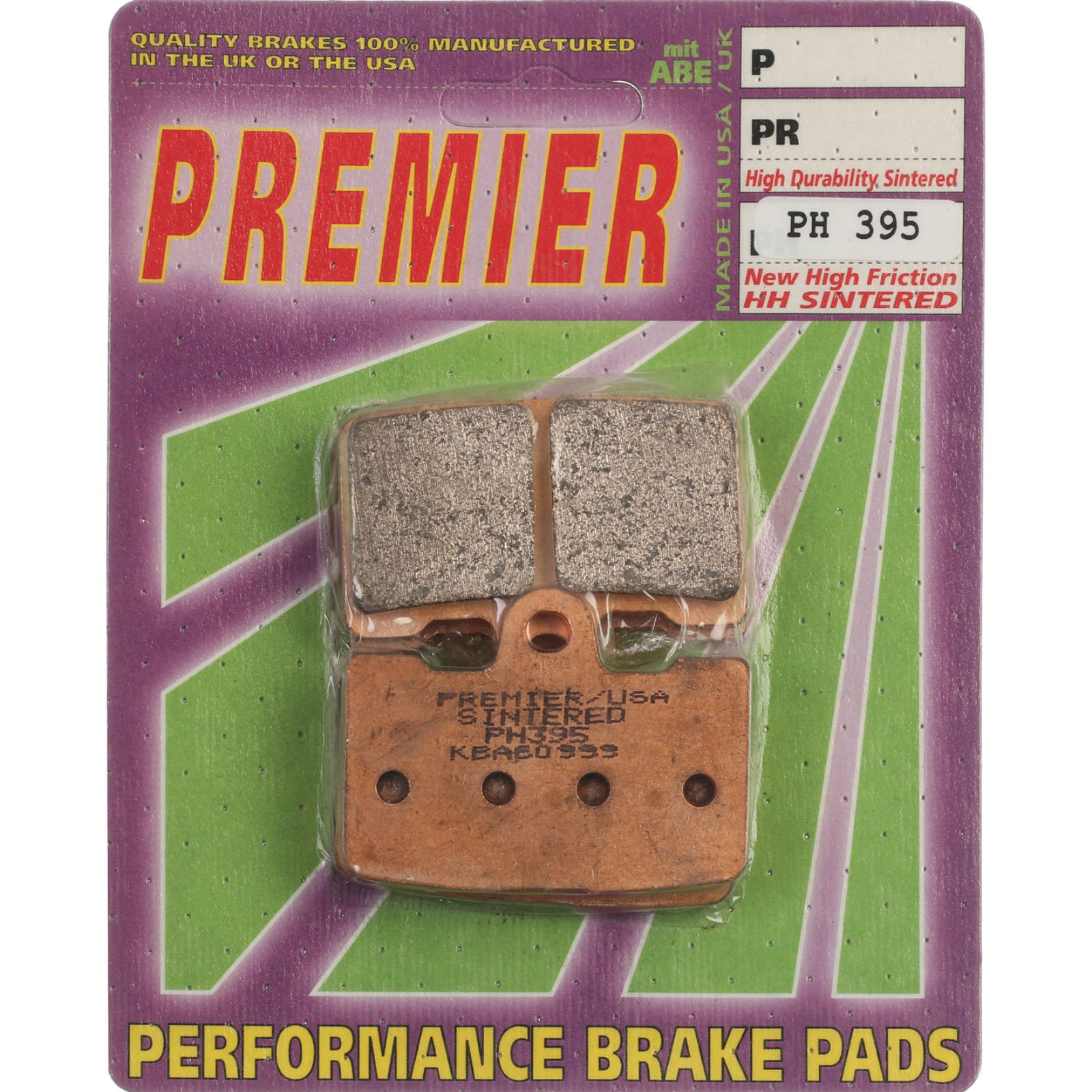 New PREMIER Brake Pad - PH Street Sintered (GF269S3) #PBPH395