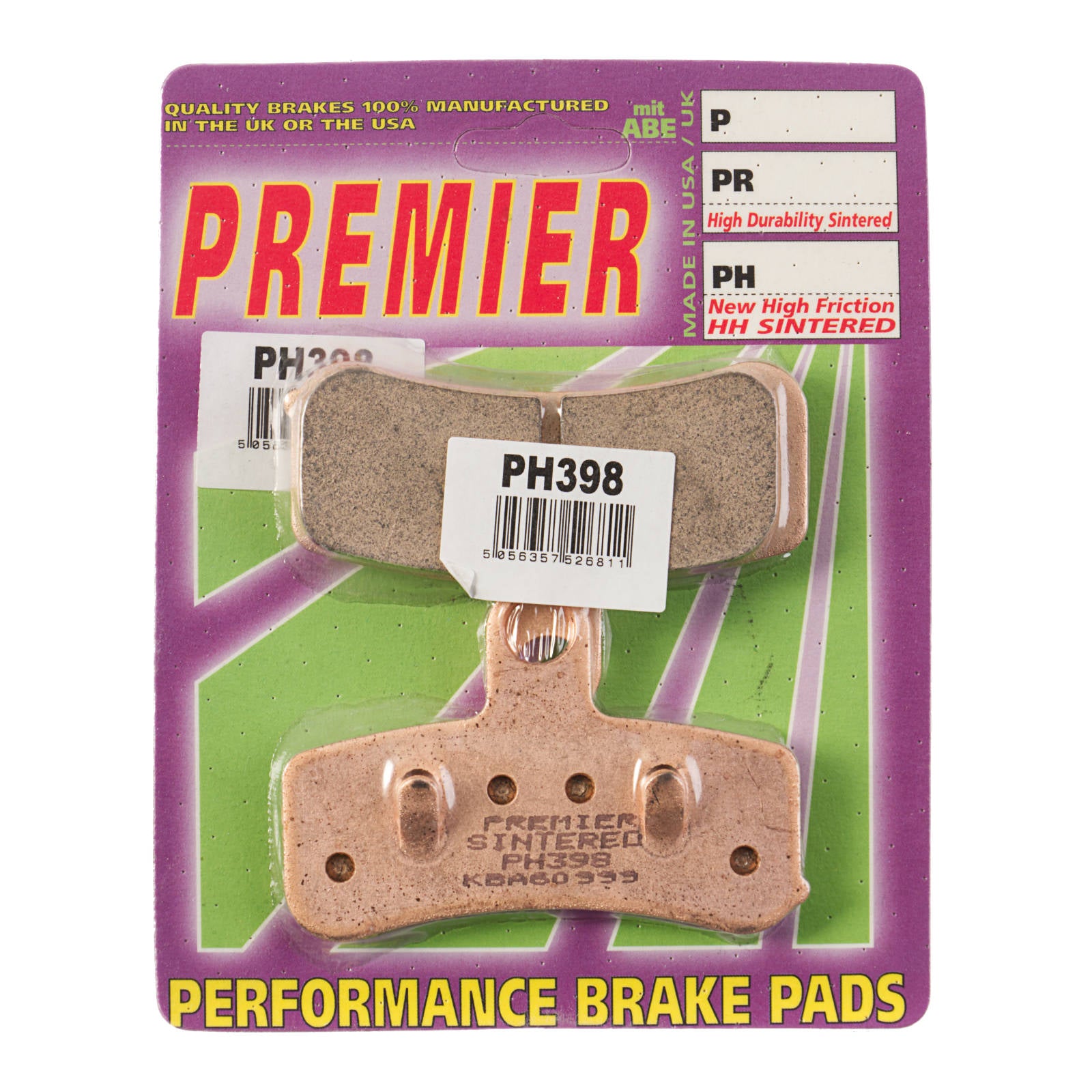 New PREMIER Brake Pad - PH Street Sintered (GF275S3) #PBPH398