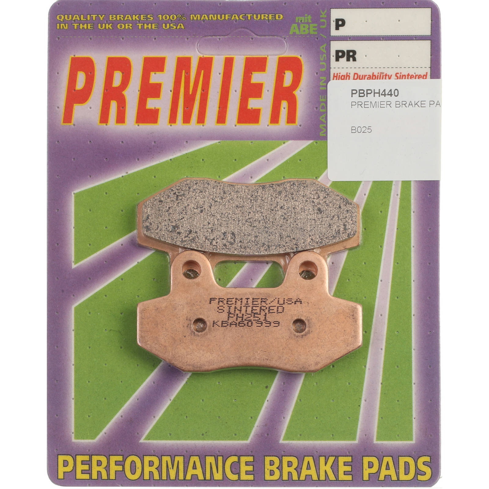 New PREMIER Brake Pads - PH Street Sintered #PBPH440