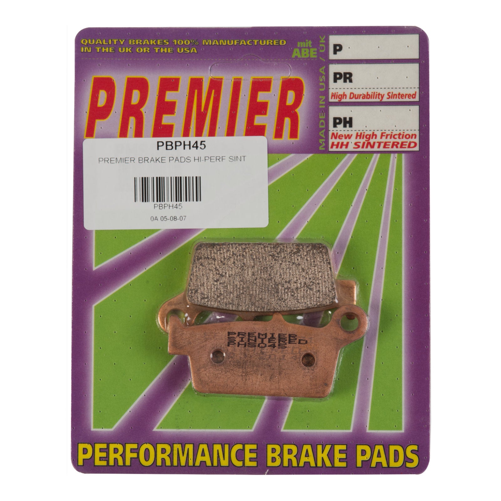 New PREMIER Brake Pads - PH Street Sintered #PBPH45