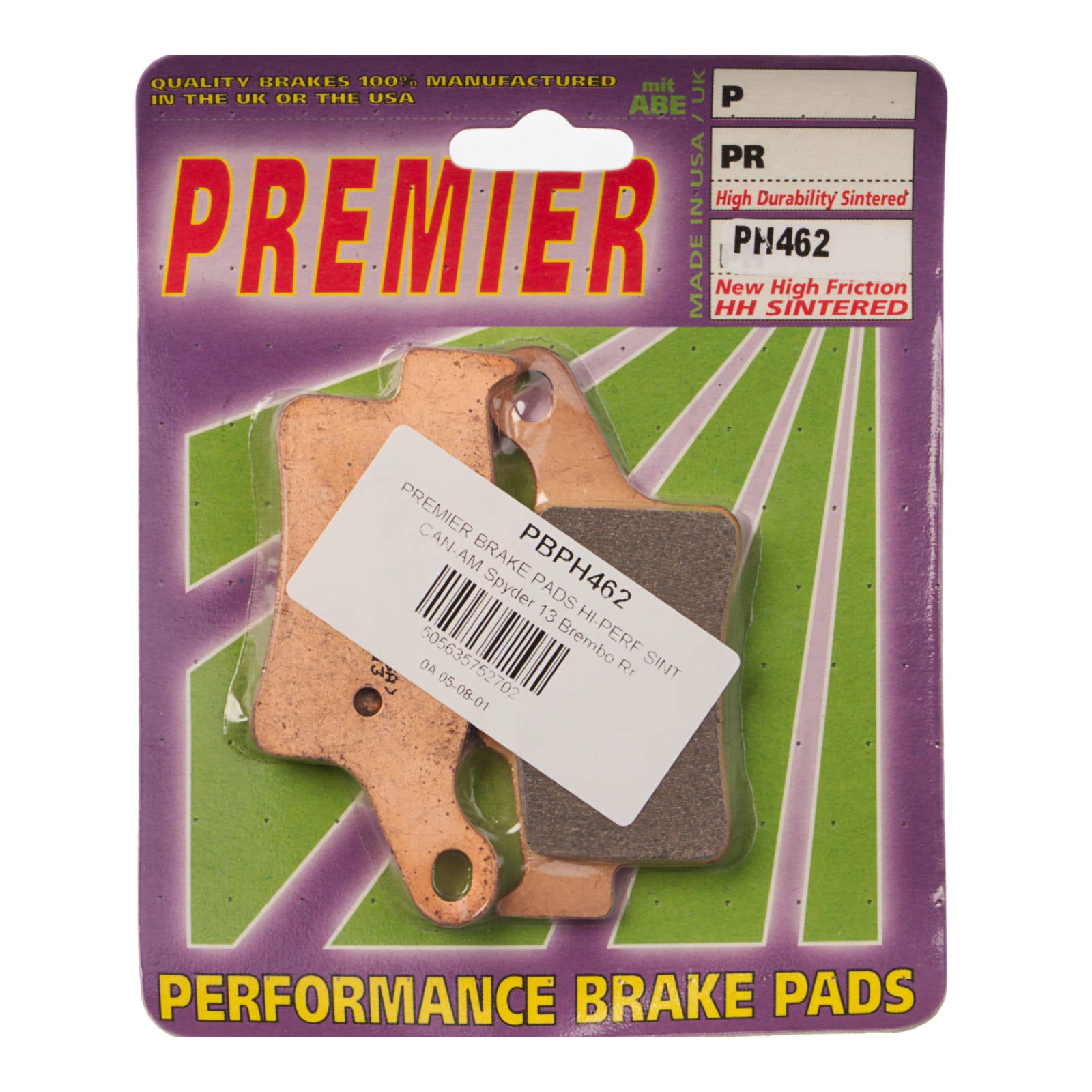 New PREMIER Brake Pads - PH Street Sintered #PBPH462