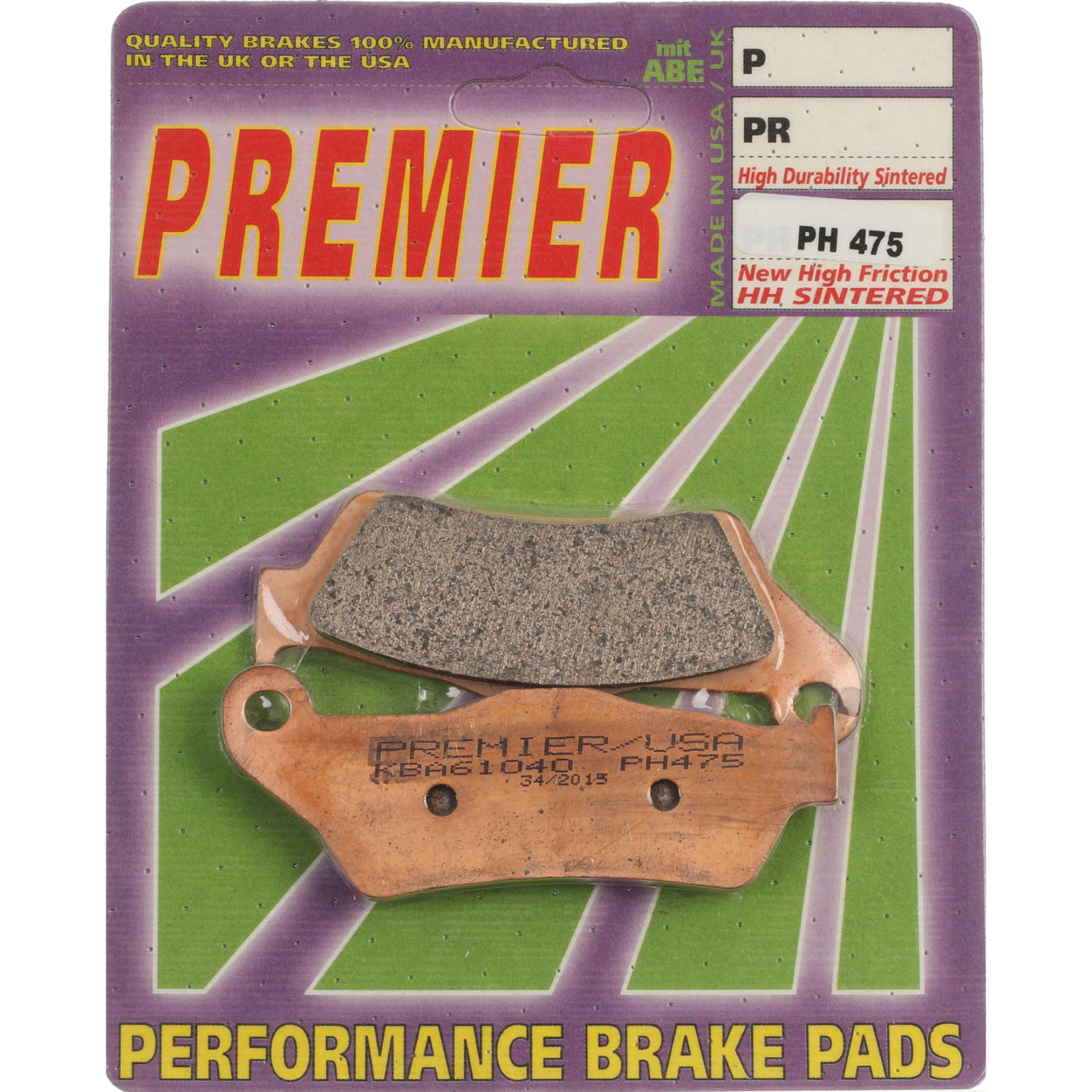 New PREMIER Brake Pads - PH Street Sintered #PBPH475