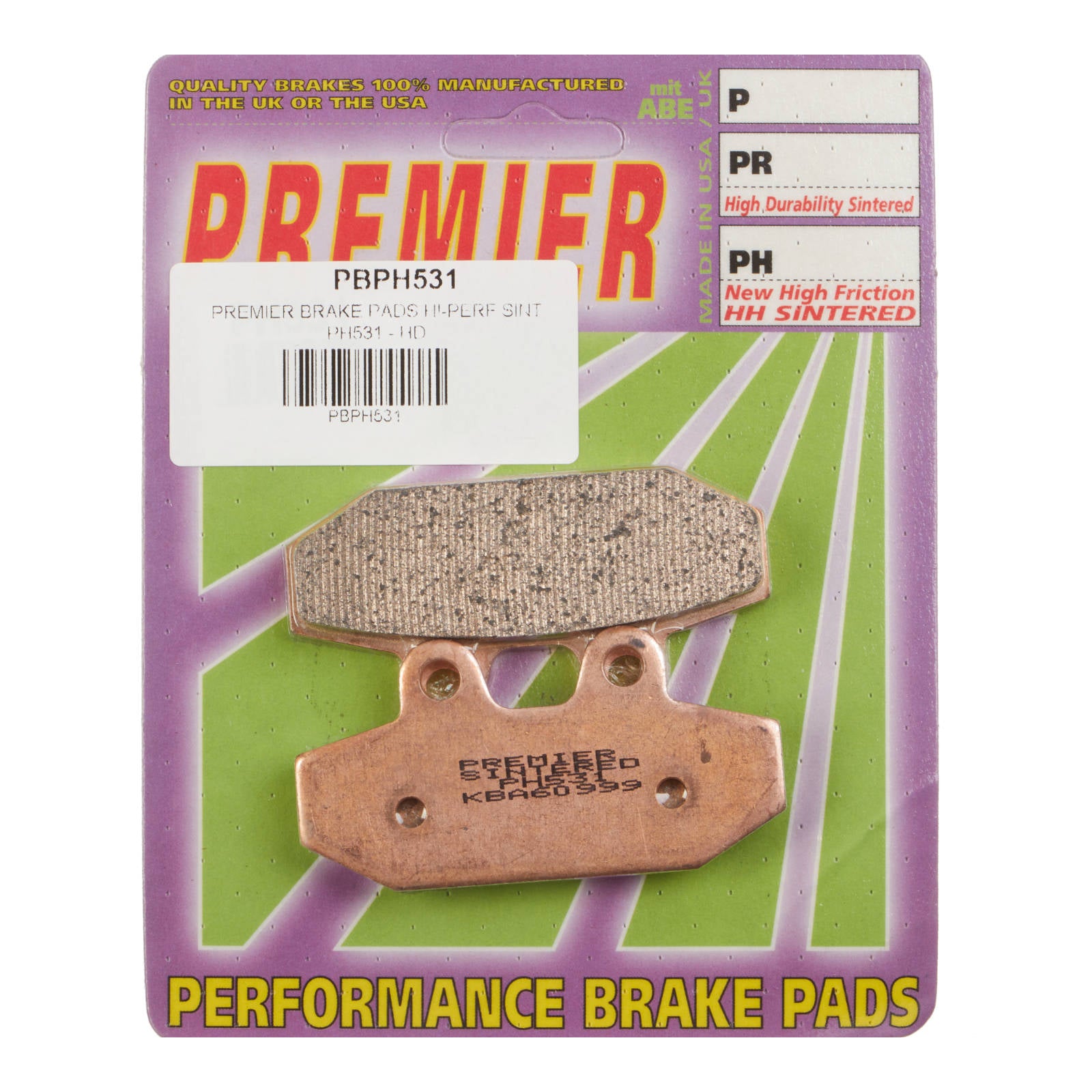 New PREMIER Brake Pads - PH Street Sintered #PBPH531