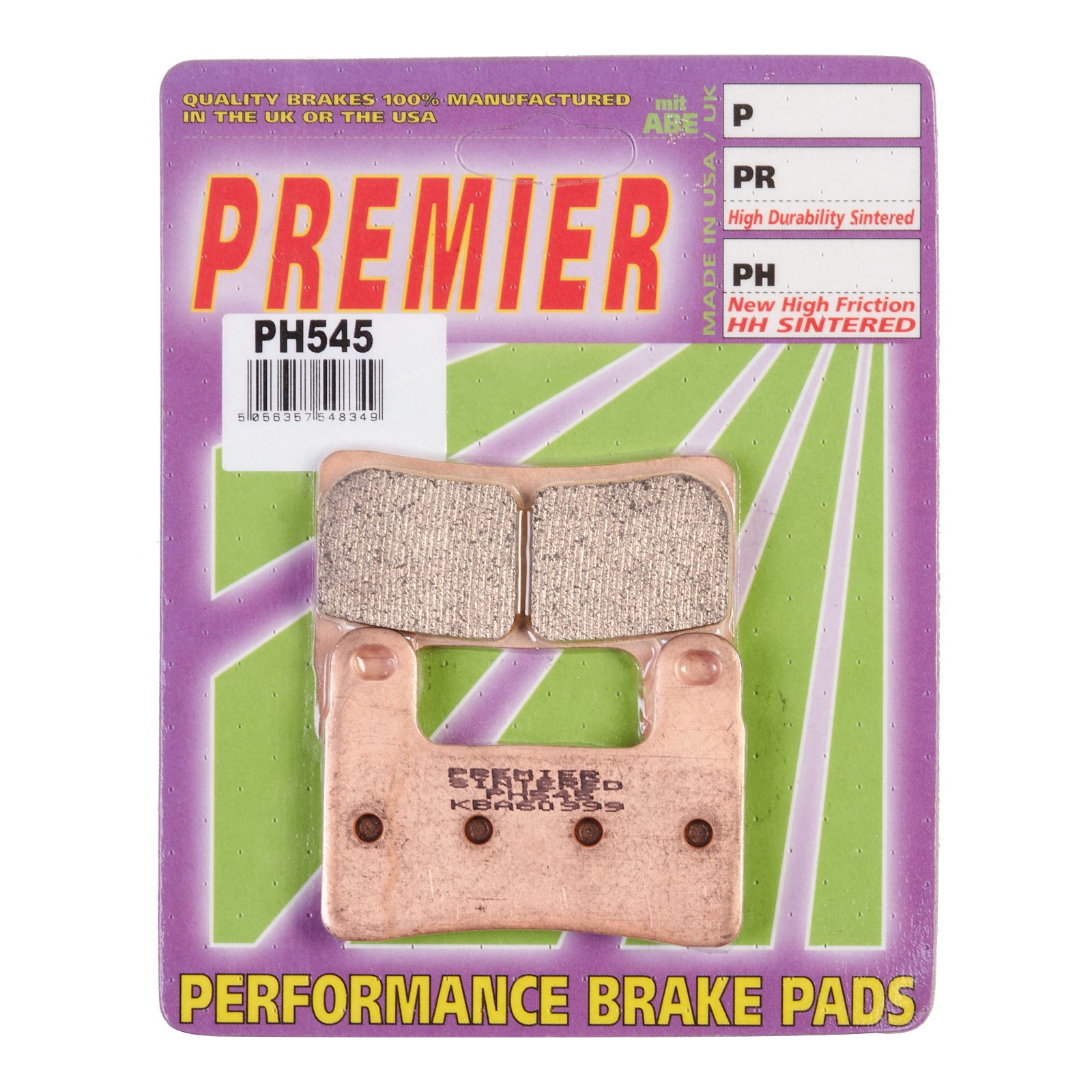 New PREMIER Brake Pads - PH Street Sintered #PBPH545