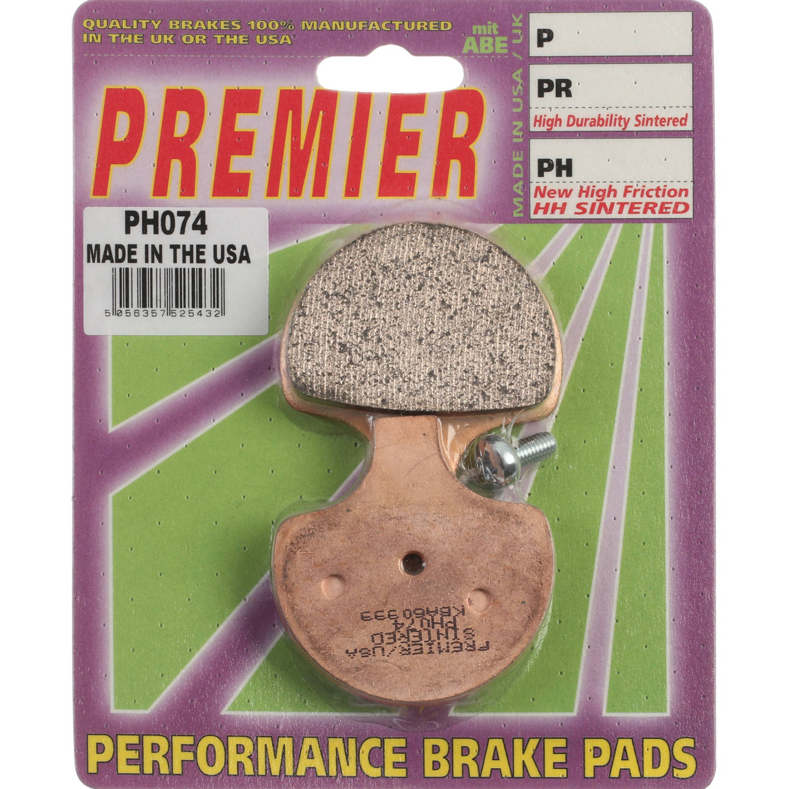 New PREMIER Brake Pad - PH Street Sintered (GF057S3) #PBPH74