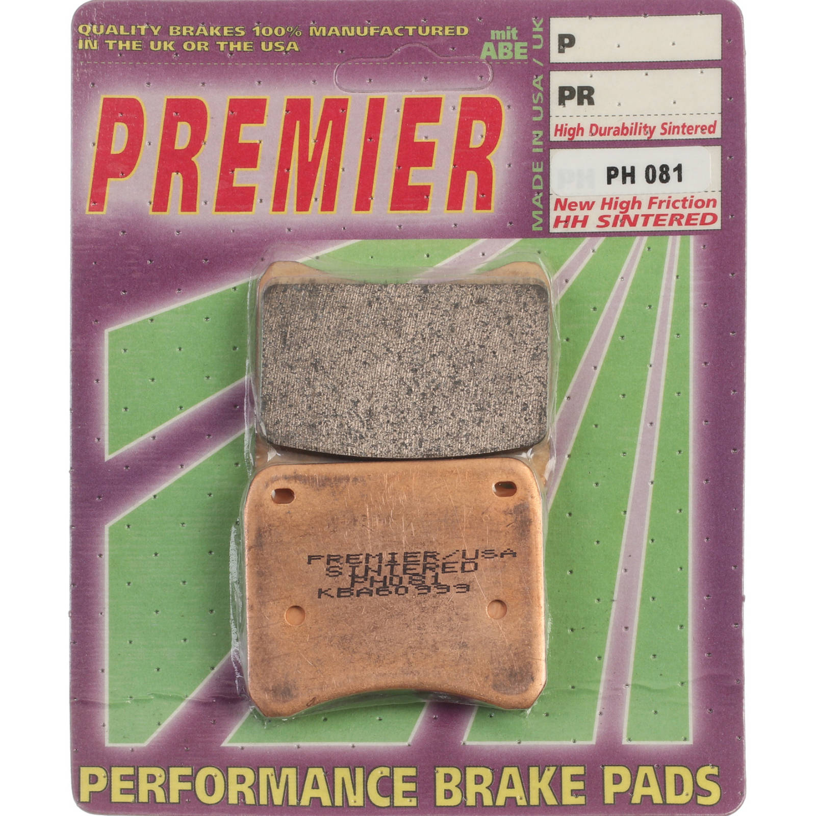 New PREMIER Brake Pads - PH Street Sintered #PBPH81