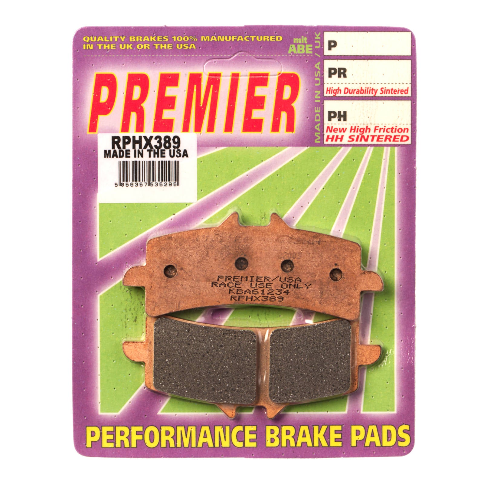 New PREMIER Brake Pads - RPHx Sintered Racing Only #PBPHRX389