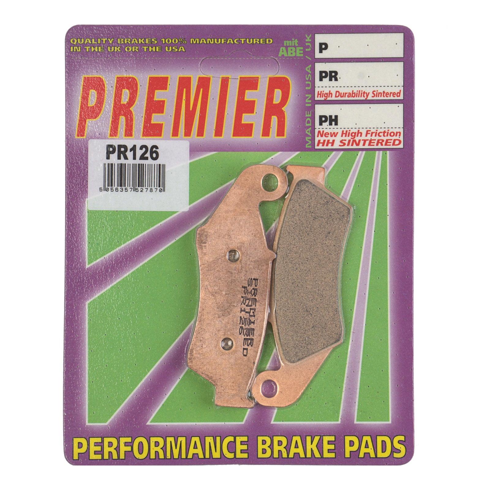 New PREMIER Brake Pads - PR Off-Road Sintered (GF041K5) #PBPR126